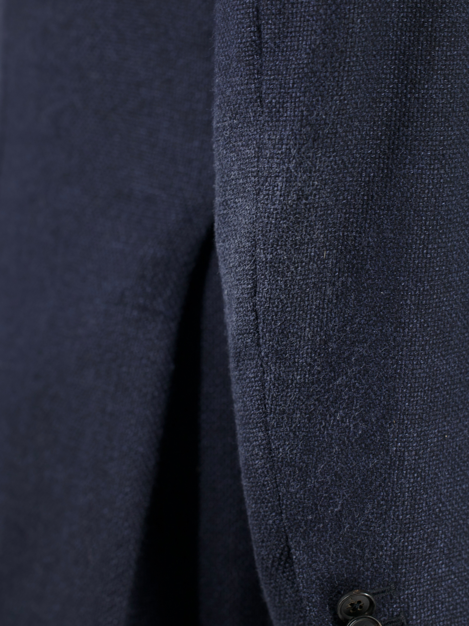 Isaia Blue Wool, Silk, Linen & Cashmere Micro-Structure Jacket