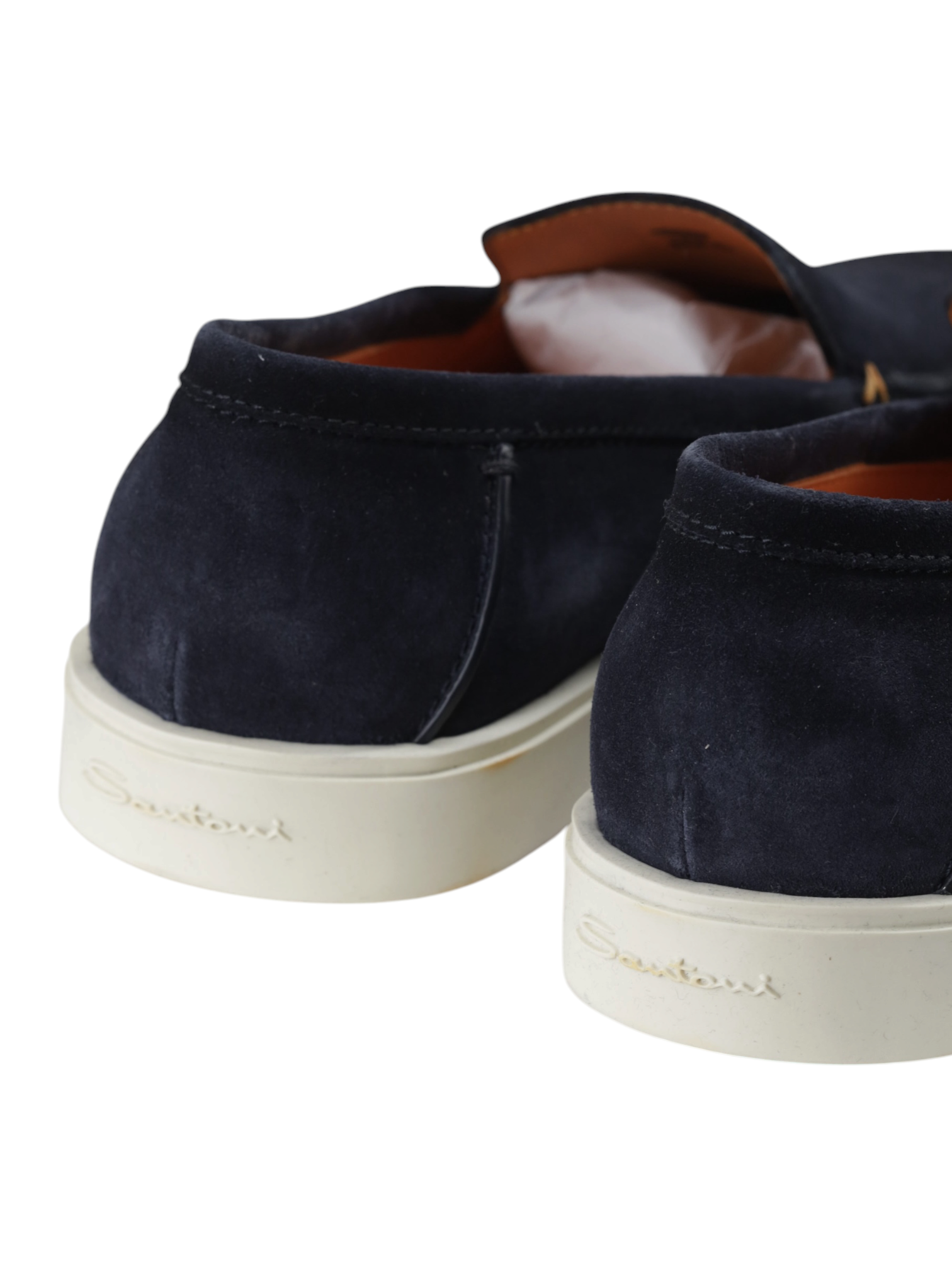 Santoni Navy Suede Botanist Summer Loafer