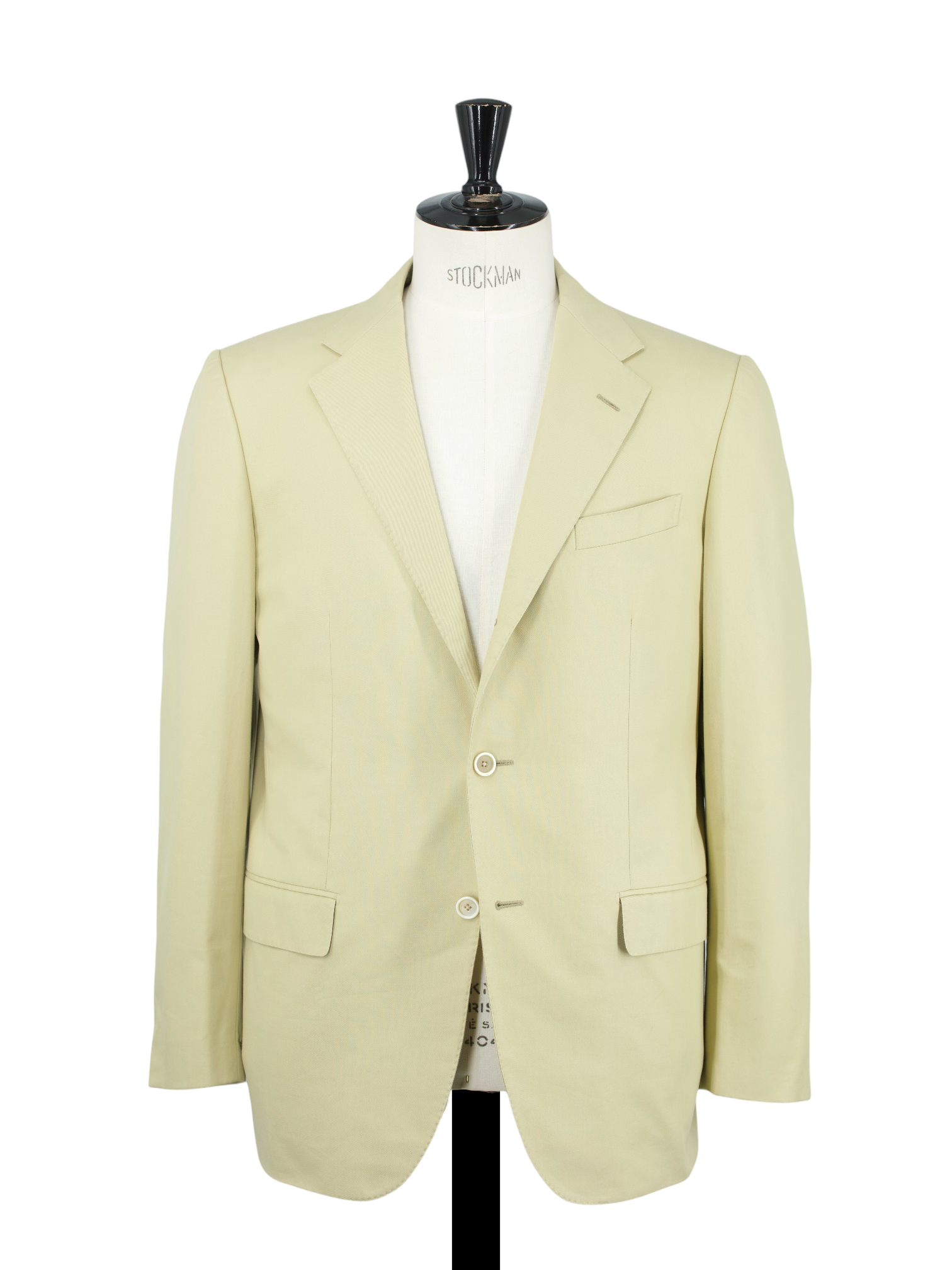 Caruso Beige-Yellow Pure Cotton-Twill Summer Suit