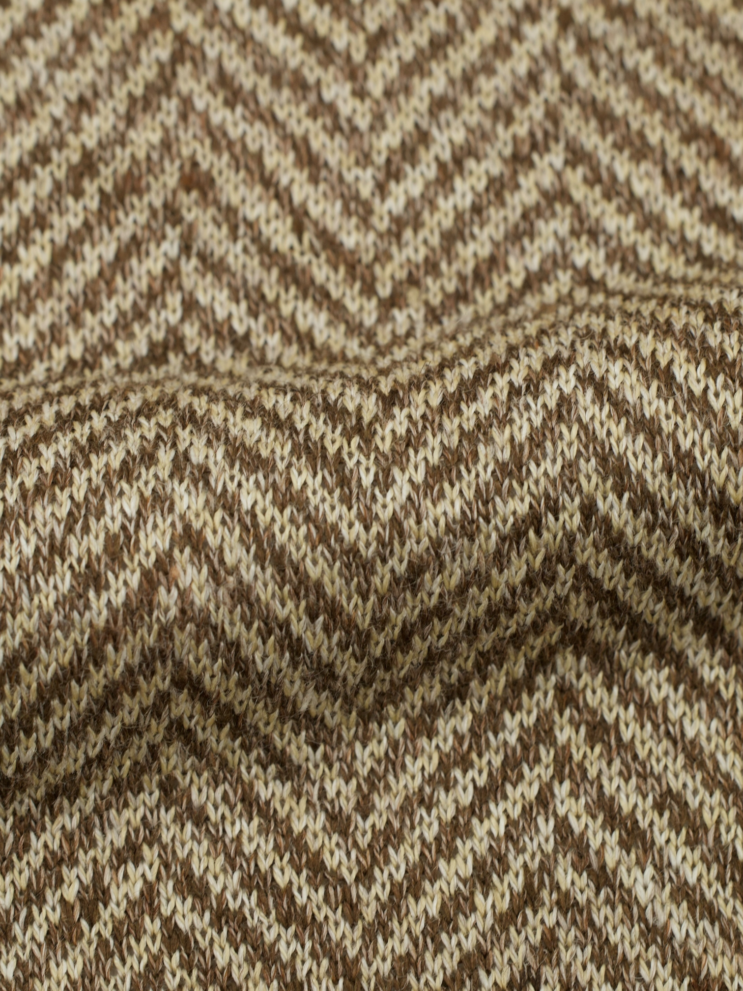 Loro Piana Brown Unconstructed Chevron Linen Herringbone Jacket