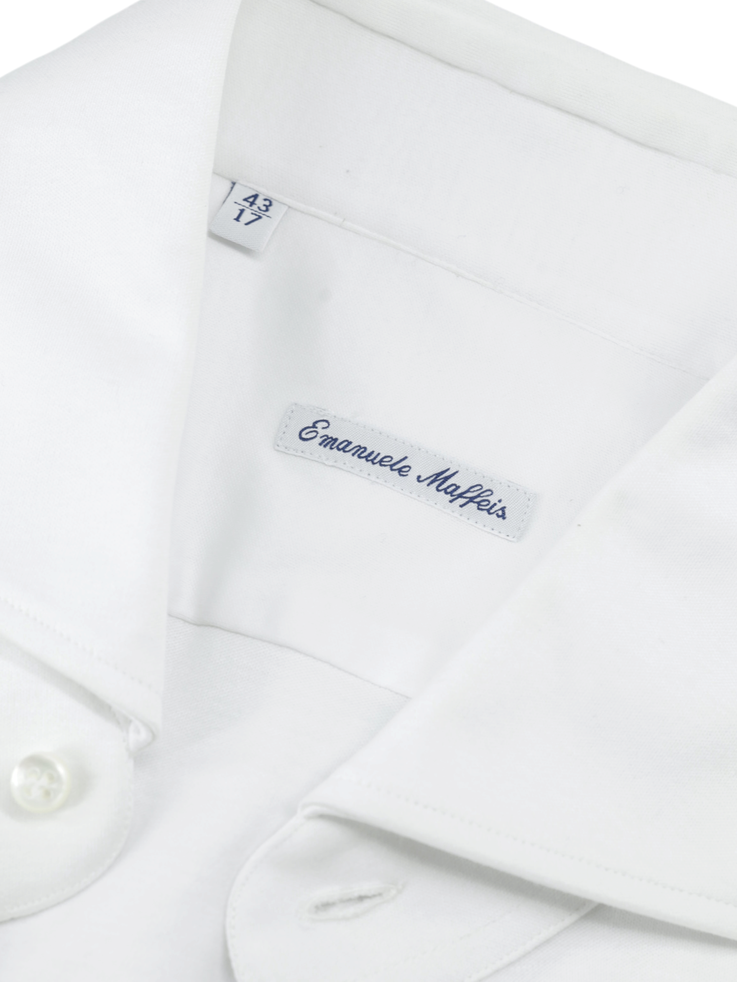 Emanuele Maffeis White Mercerized-Cotton Jersey Shirt