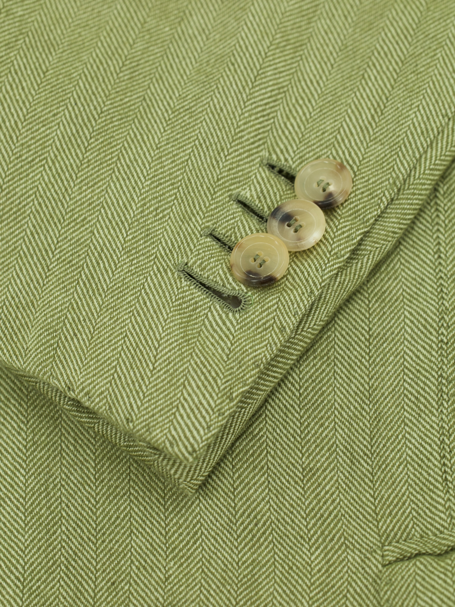 Cesare Attolini Light Green Pure Cashmere Herringbone Jacket