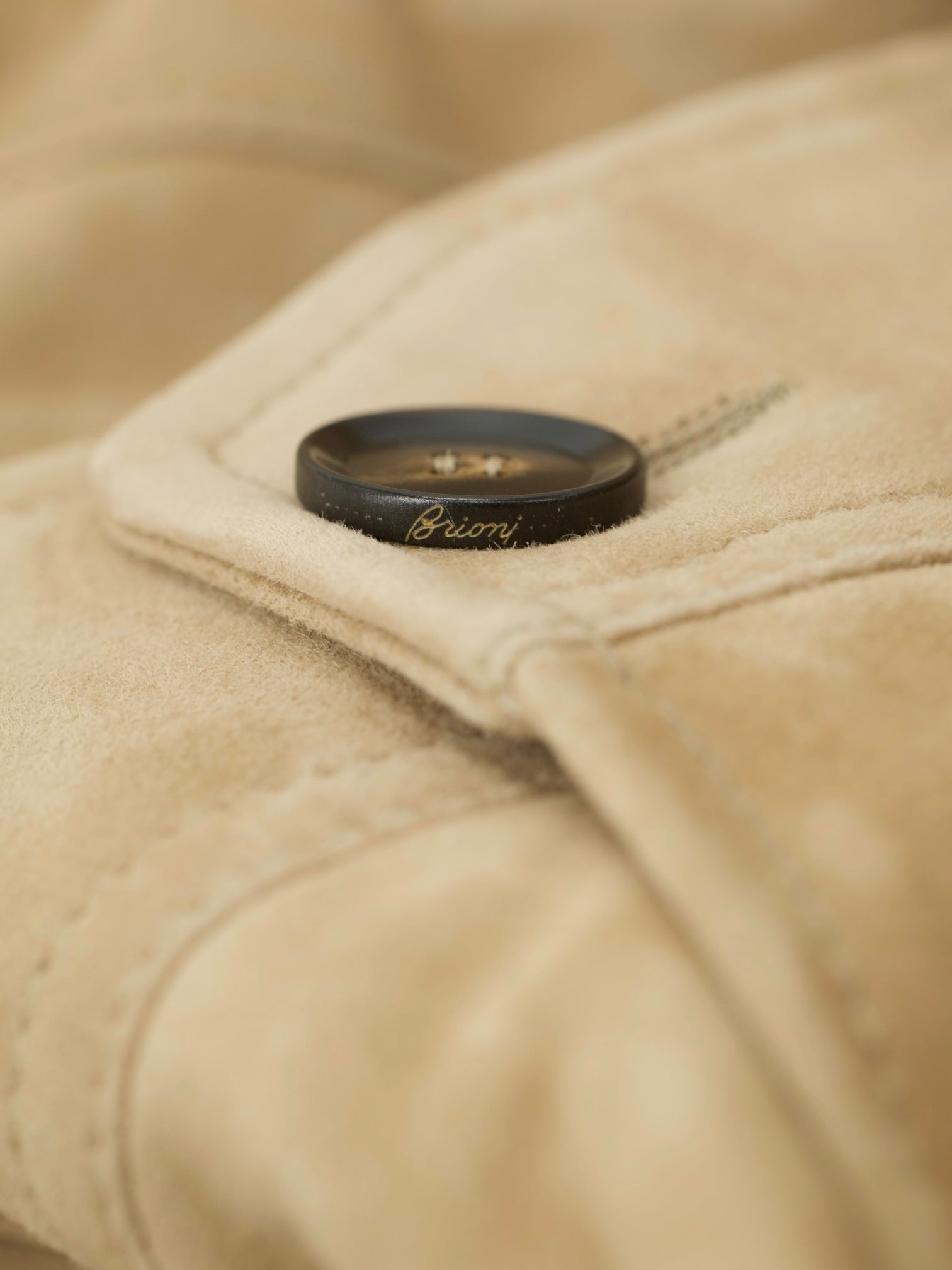 Brioni Beige Sahariana Lambskin Jacket