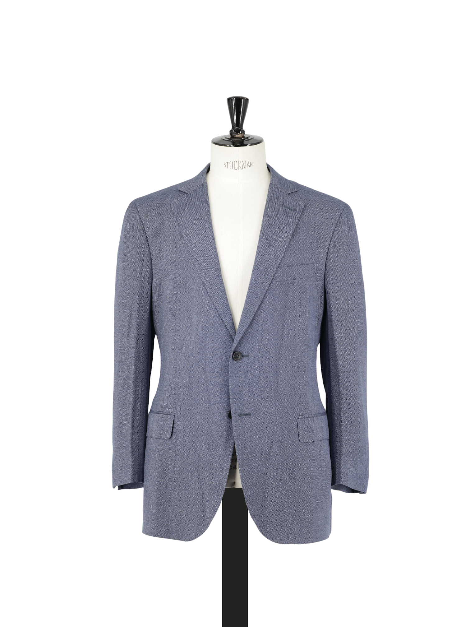 Z-Zegna Blue Pure Bamboo Pinpoint Jacket