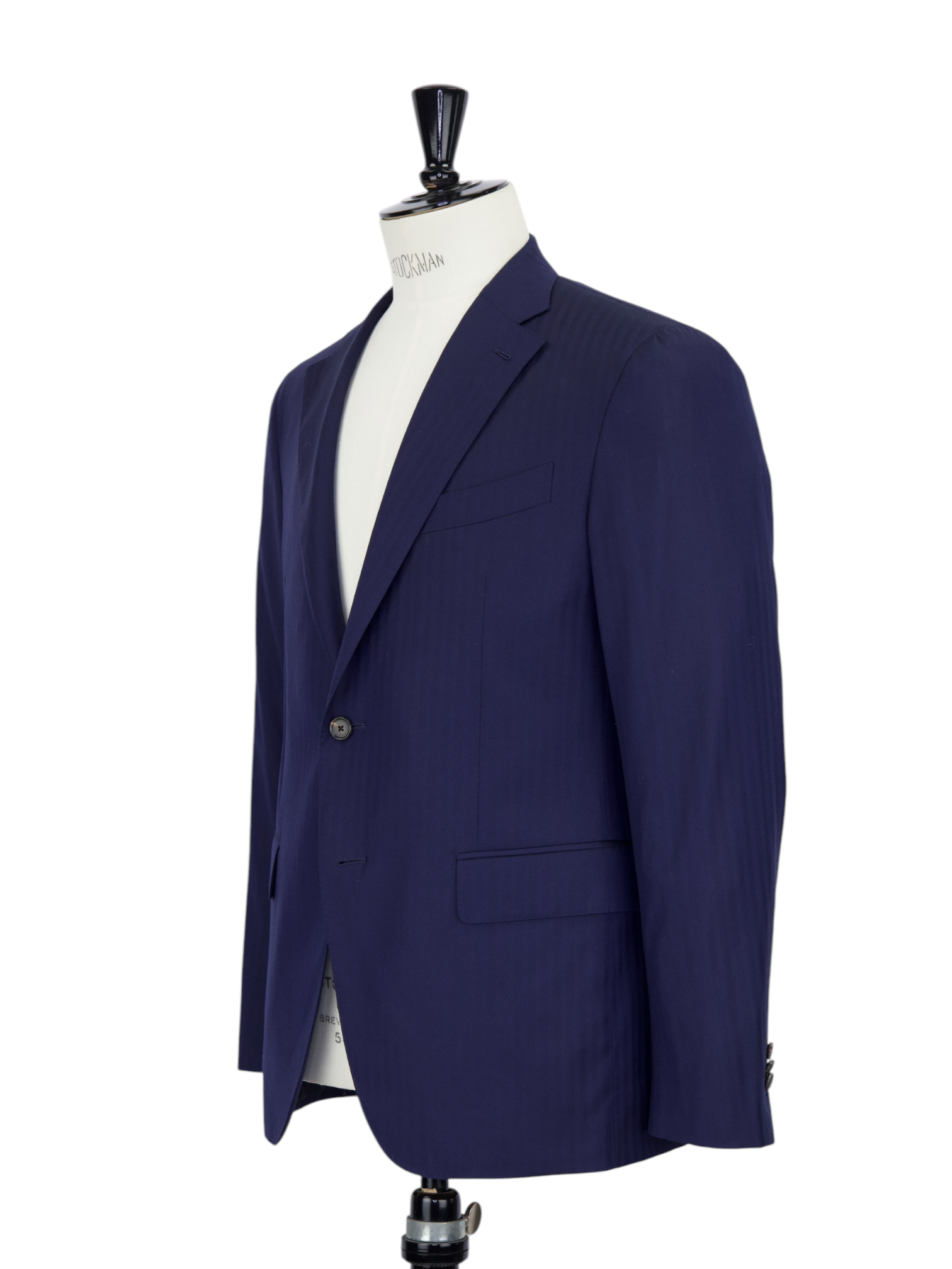 Caruso Navy Super 170's Wool & Cashmere "Cashmere Wish" Herringbone Boheme Suit + Extra Trousers