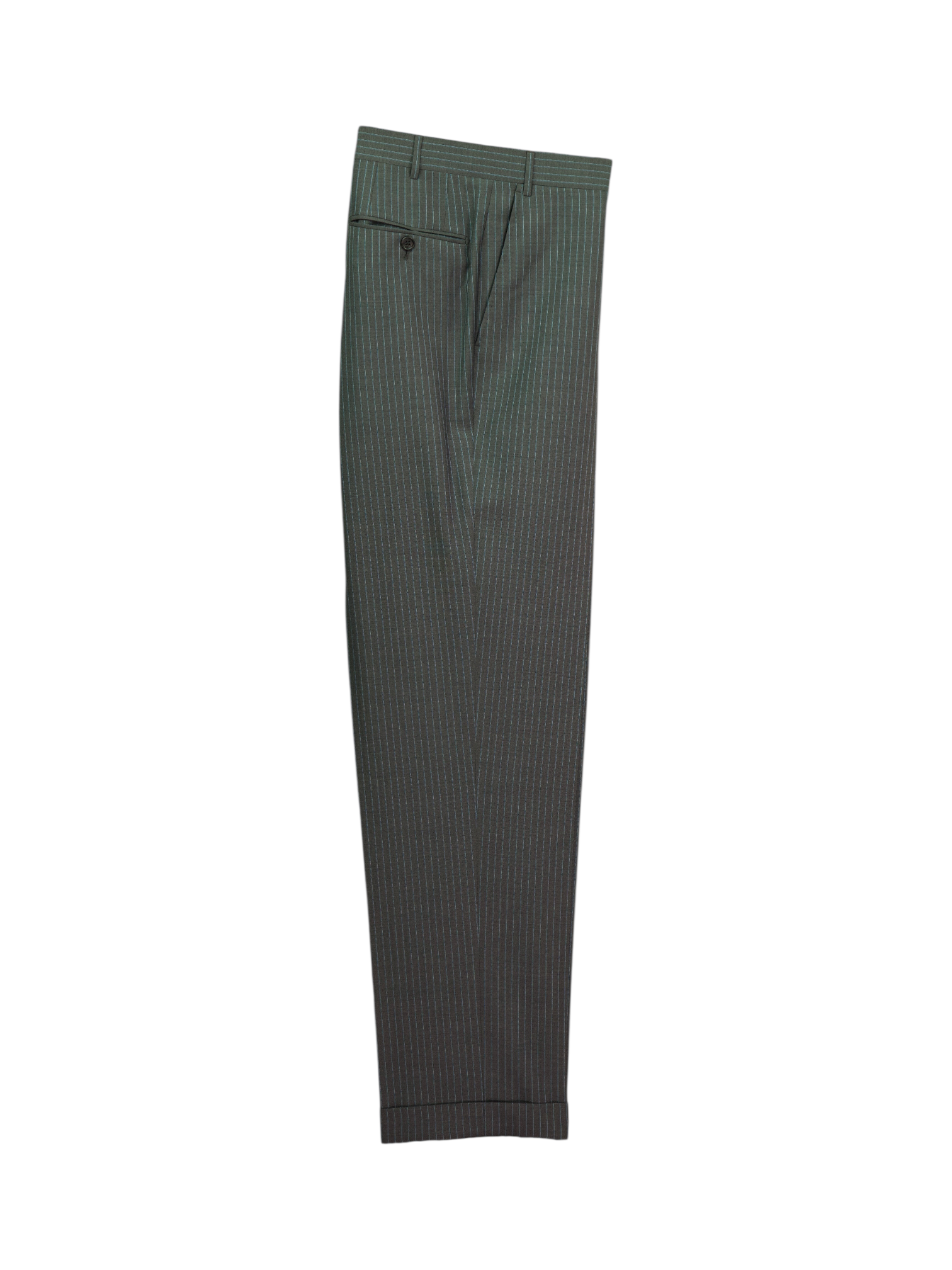 Corneliani Grey & Turquoise Wool & Mohair Pinstripe Suit