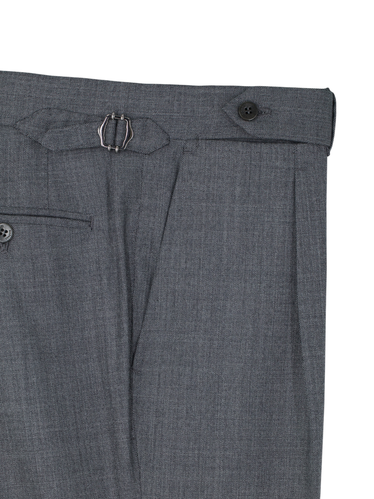 Sartoria Voglio Grey 4-Seasons Wool & Cashmere Sharkskin Sartorial Trousers