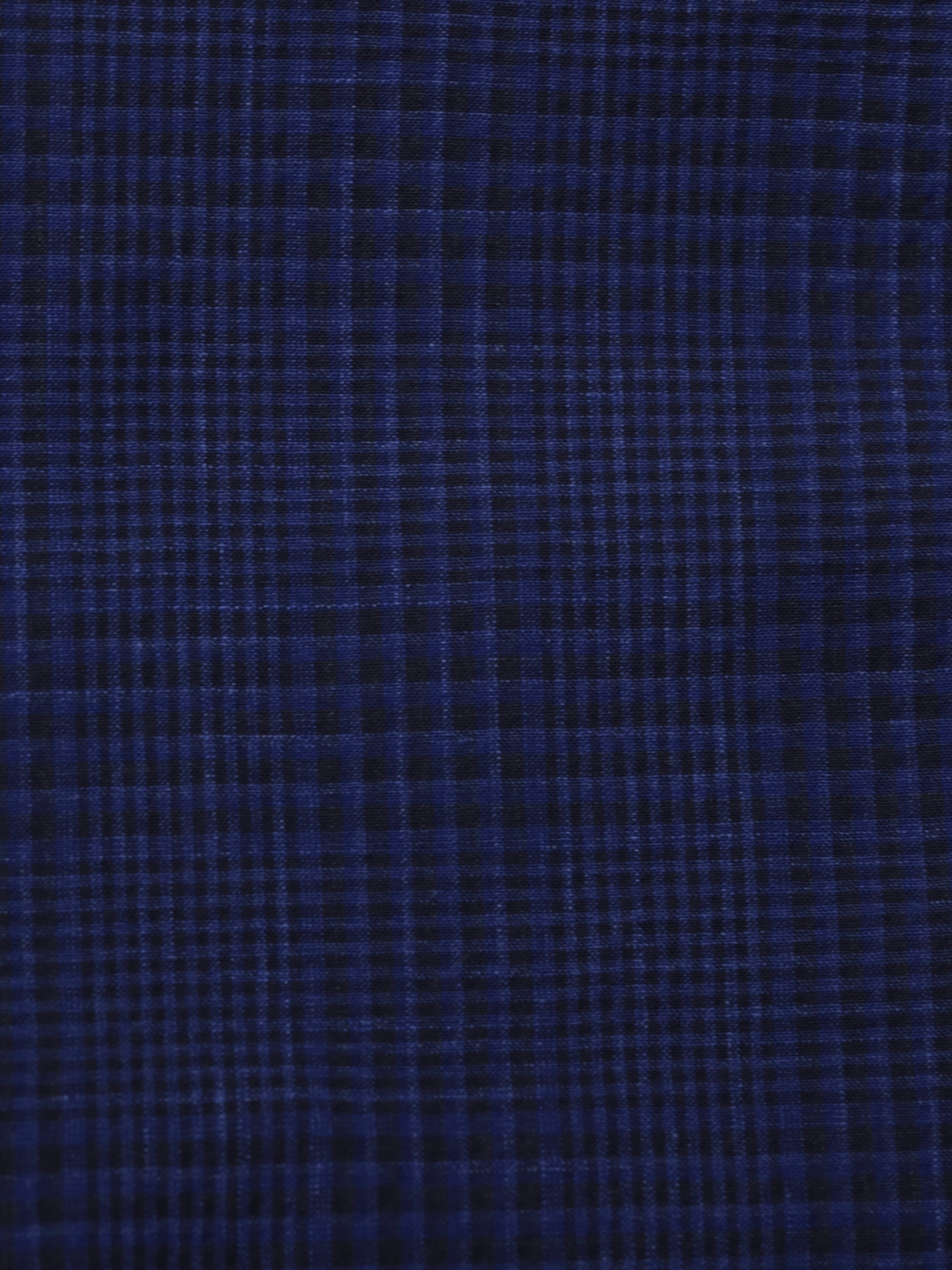 Isaia Cobalt Blue Wool, Silk & Linen Shadow-Check Amalfi Jacket