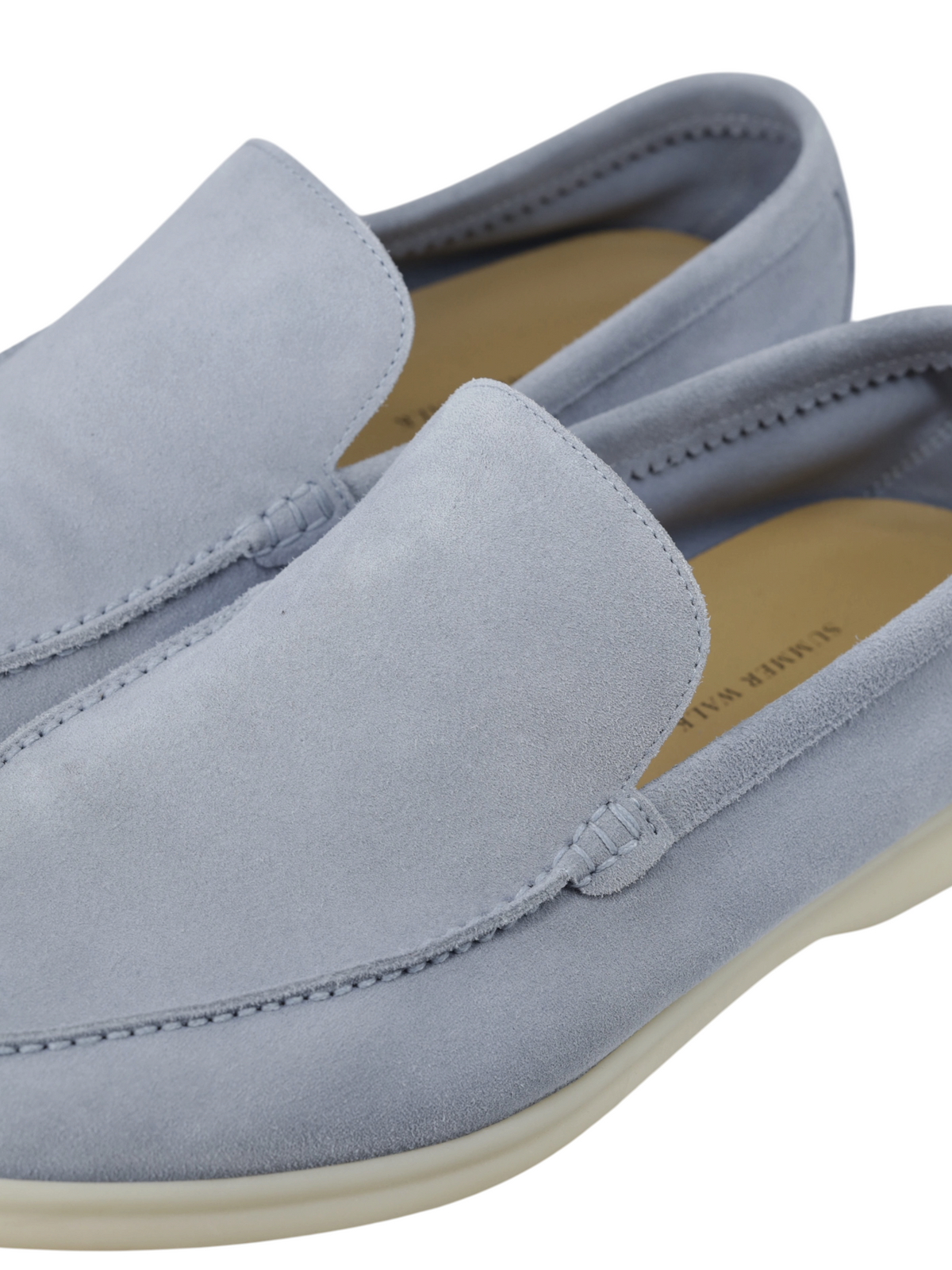 Loro Piana Celestial Blue Suede Summer Walk