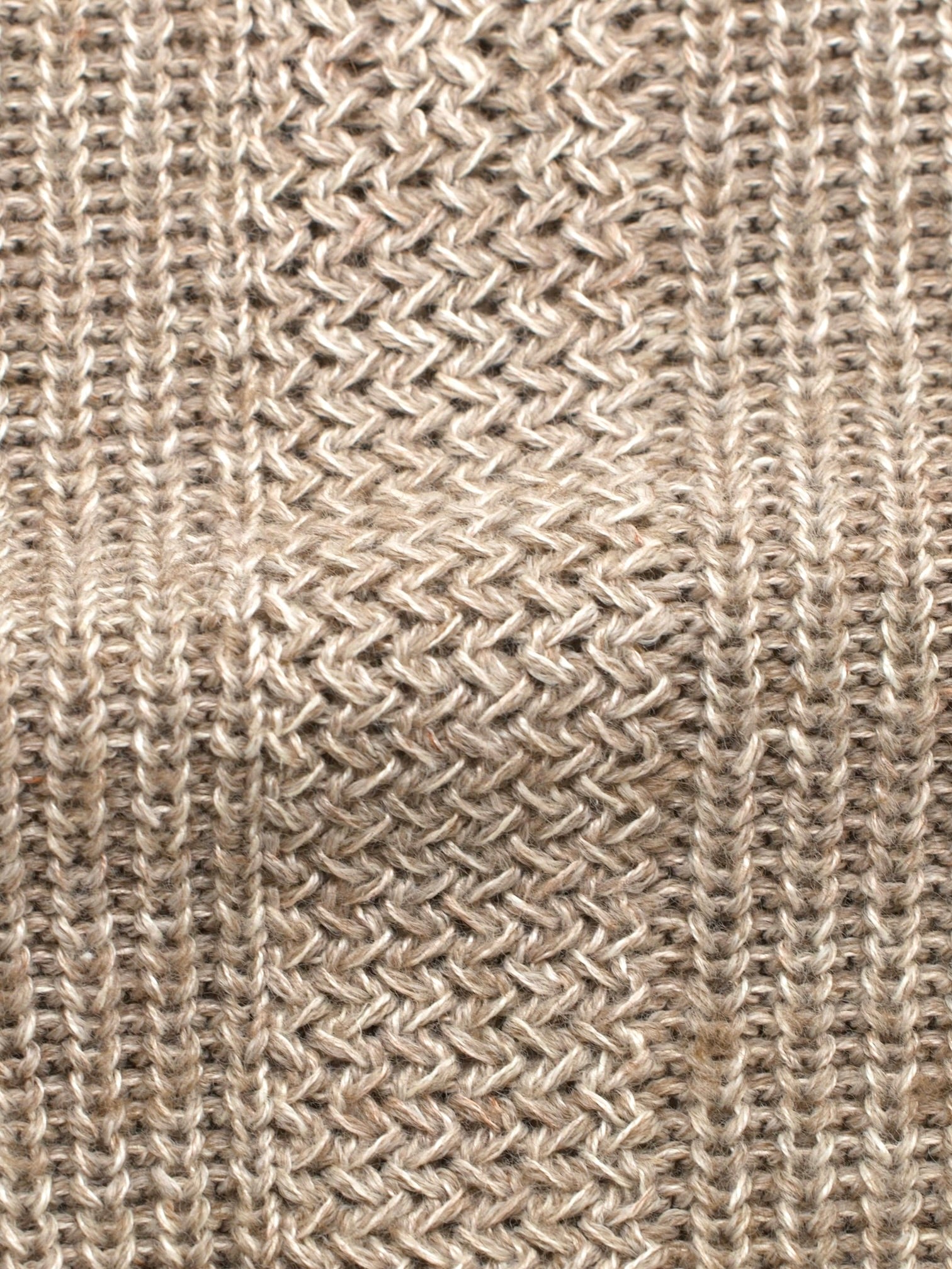 Maurizio Baldassari Taupe Acrylic, Linen, Wool & Cashmere Stripe-Pattern Cardigan