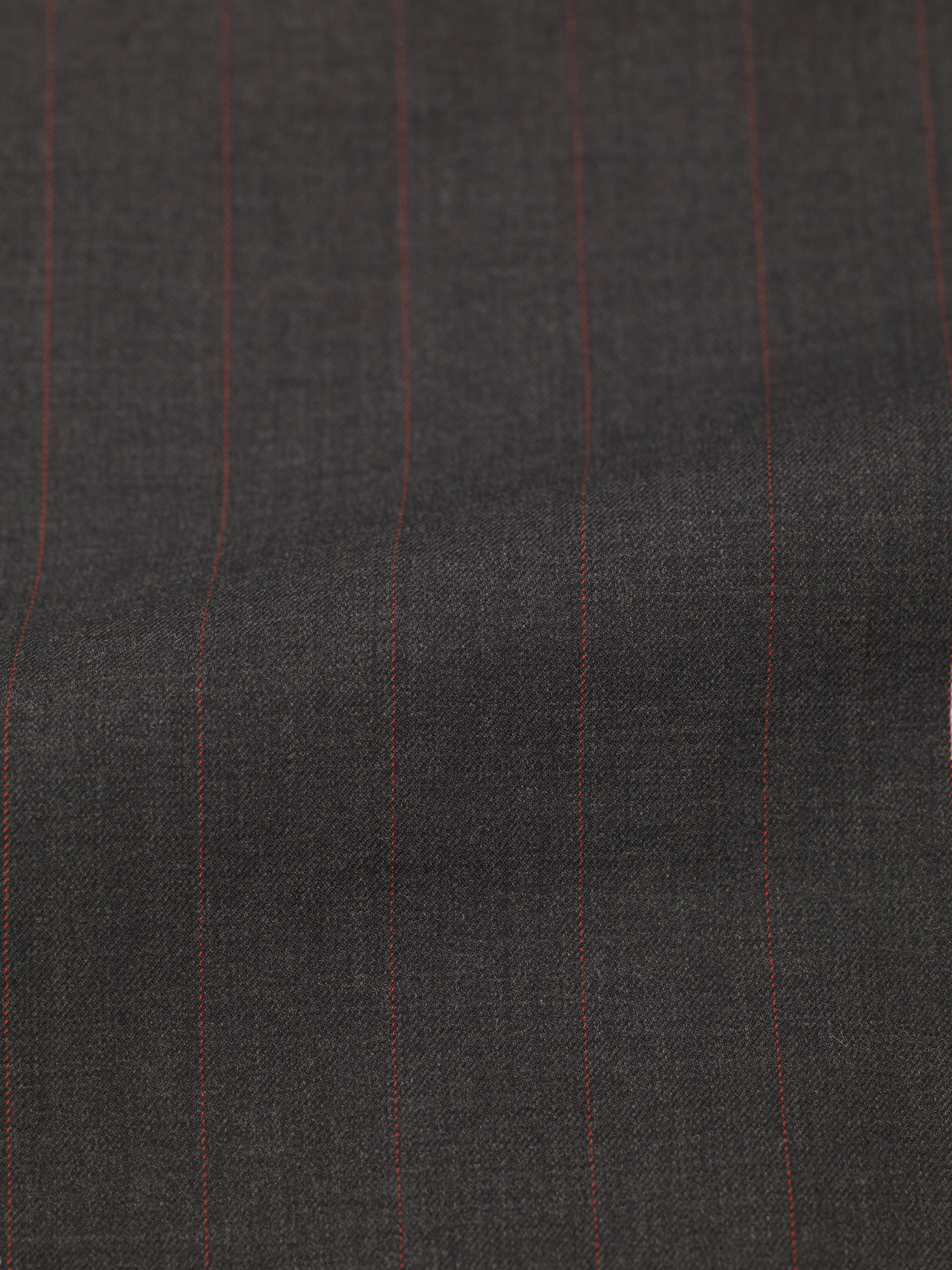 Kiton Charcoal & Red 14-Micron "Blanc Blue" Super 180's Pinstripe Suit