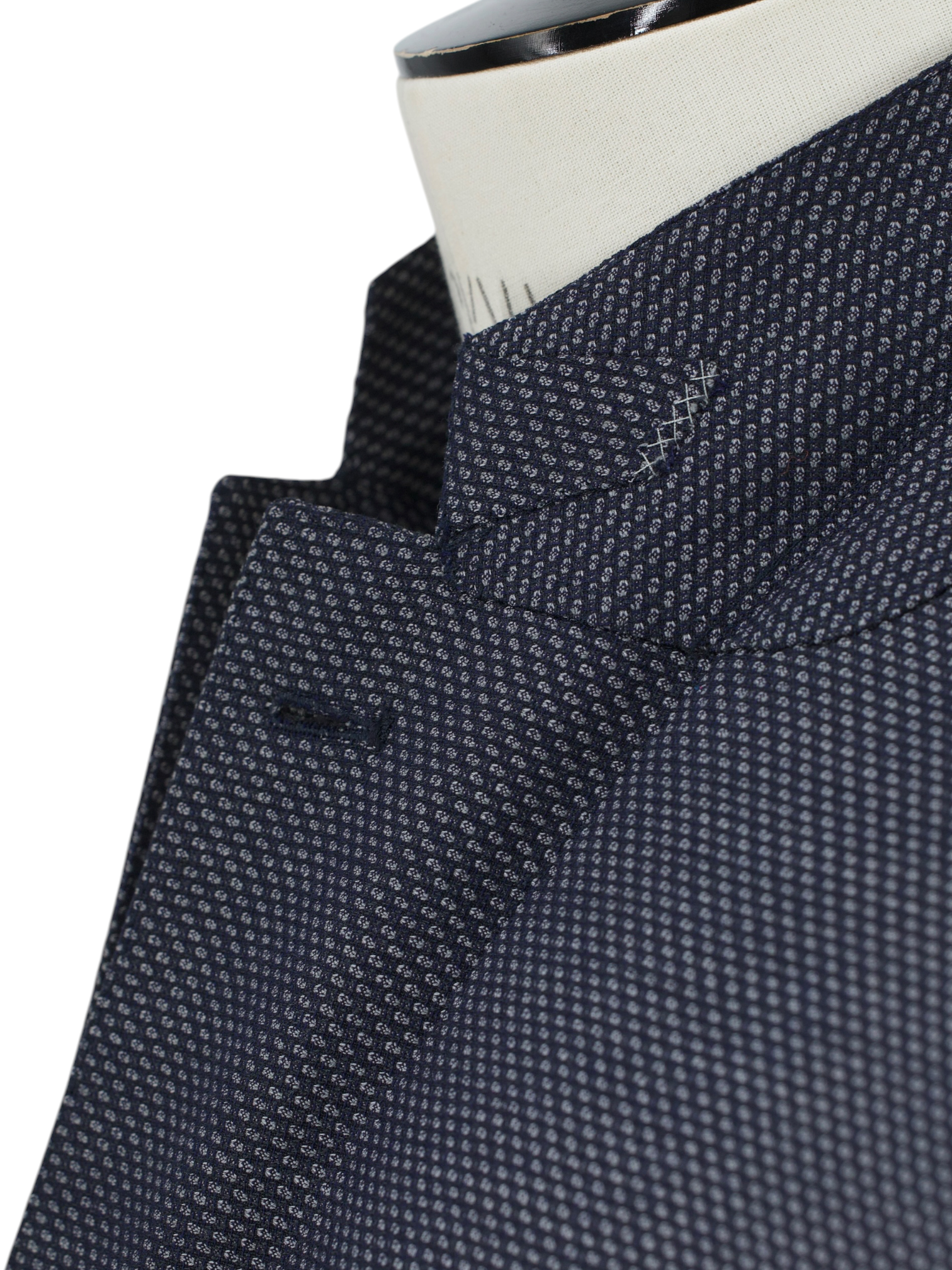 Ermenegildo Zegna Steel Grey "Cool Effect" Wool Micro-Pattern Jacket