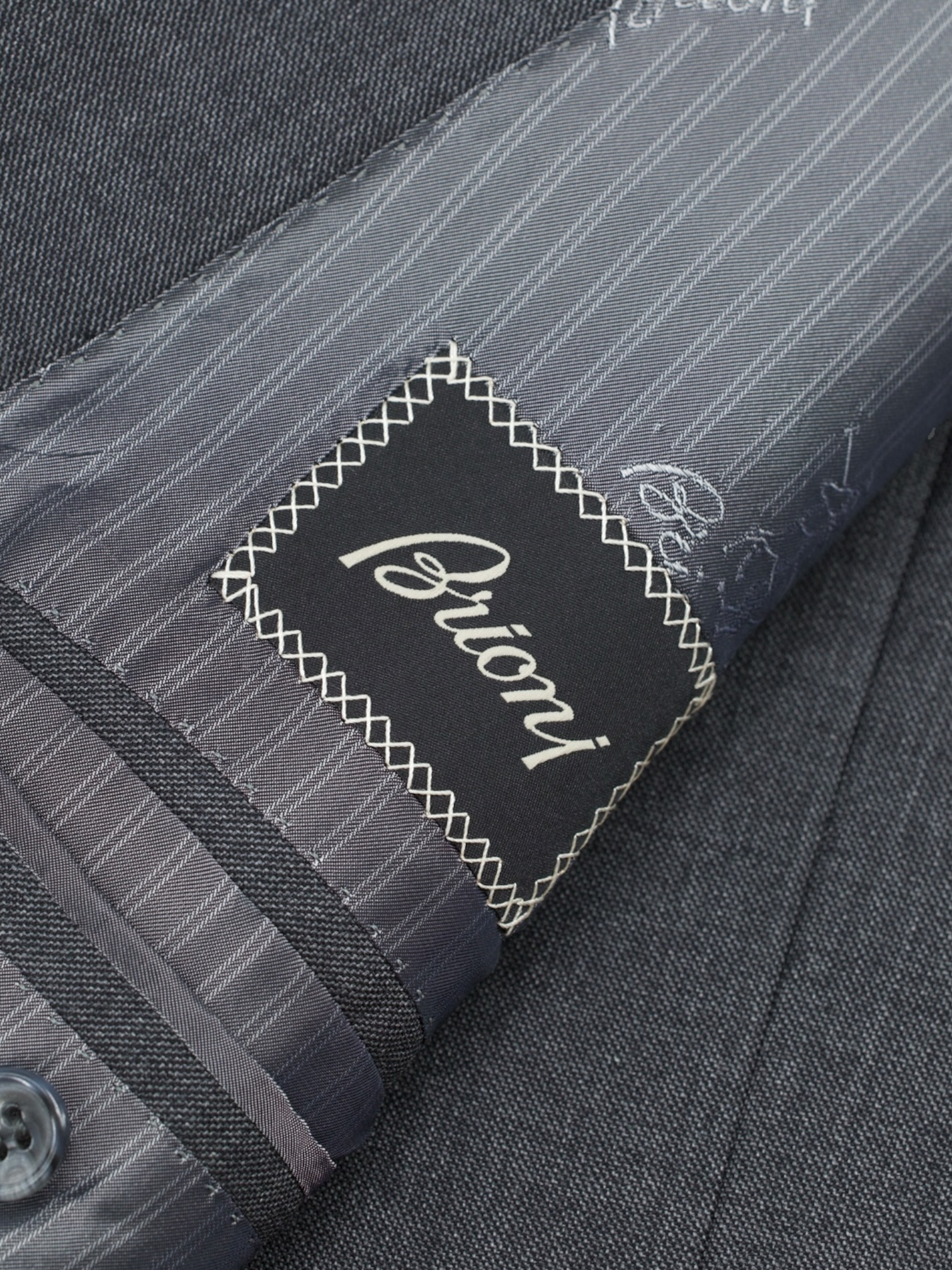 Brioni Grey Pure Wool Sharkskin Parlamento Suit