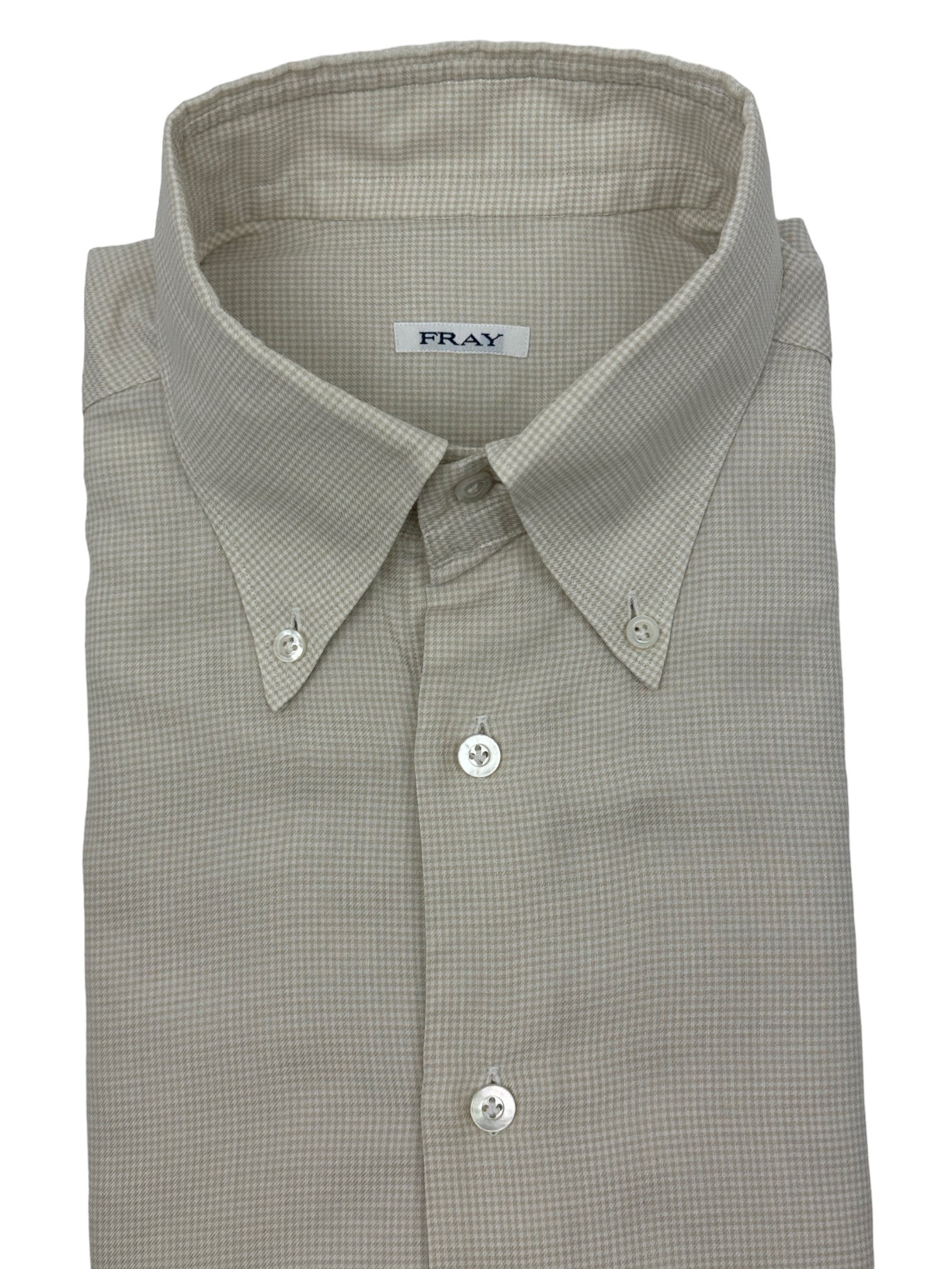 Fray Pale Yellow Puppytooth Shirt