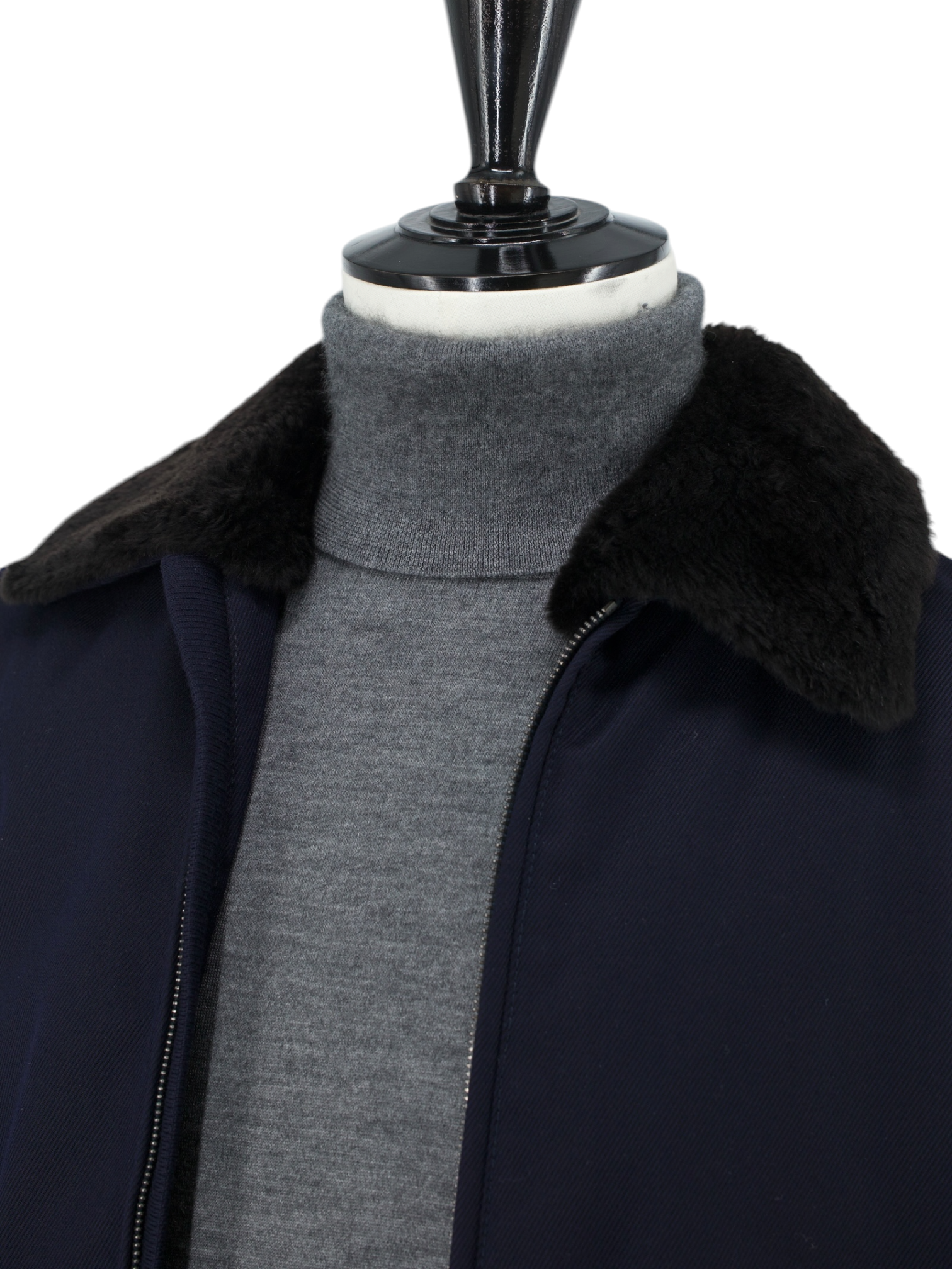 Brioni Grey Cashmere & Silk Luxury Turtleneck