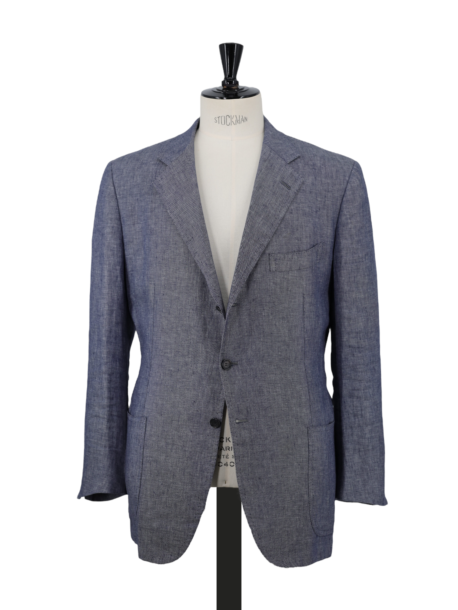 Cesare Attolini Steel Blue Pure-Linen Twill Summer Jacket
