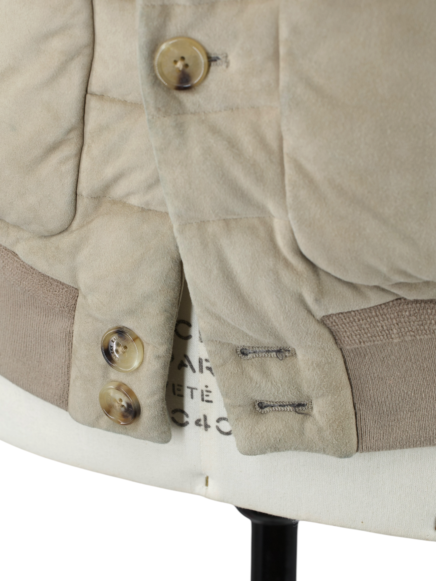 Ralph Lauren Purple Label Light Brown Goat-Suede Padded Vest