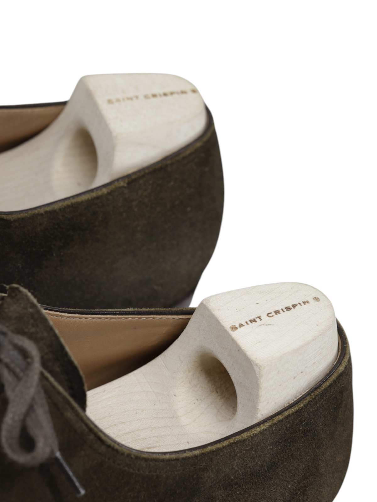 Saint Crispin's Olive Drab Suede Two-Eyelets "118" Derby