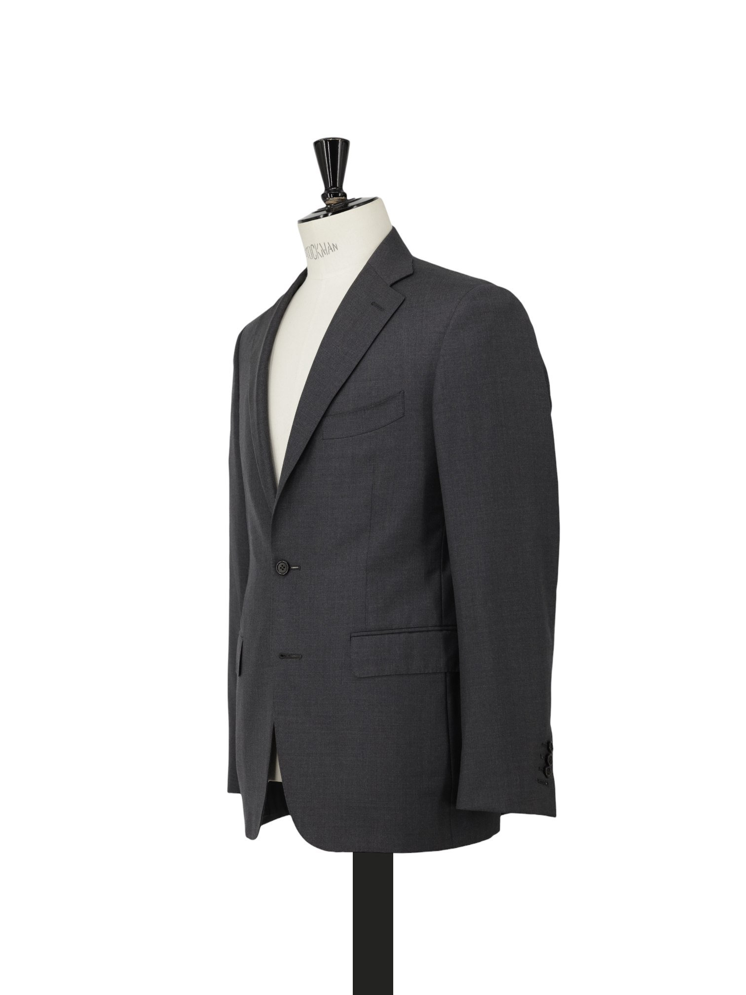 Canali Charcoal Fine-Wool Essential Twill Jacket