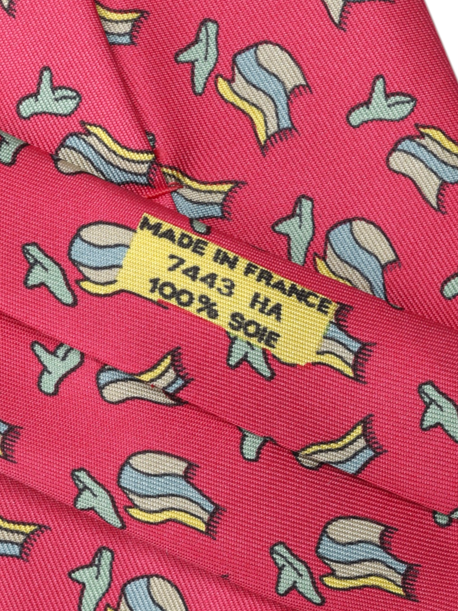 Hermès Red & Blue Silk "El-Bandito" Tie