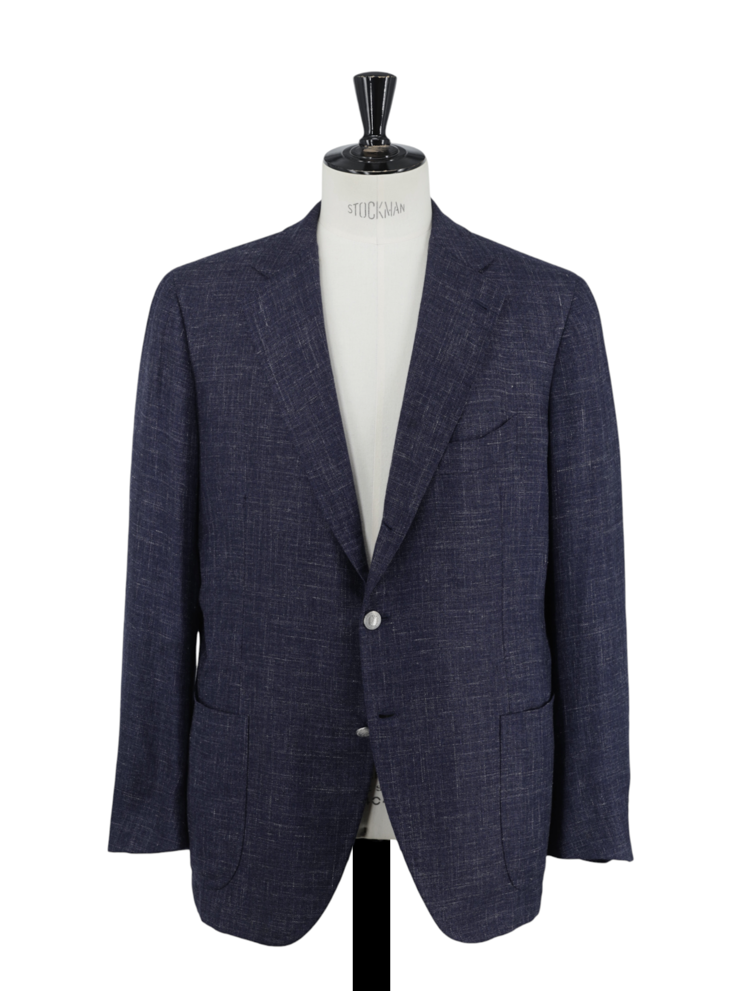 Cesare Attolini Blue Cashmere, Silk & Linen Basketweave Summer Jacket