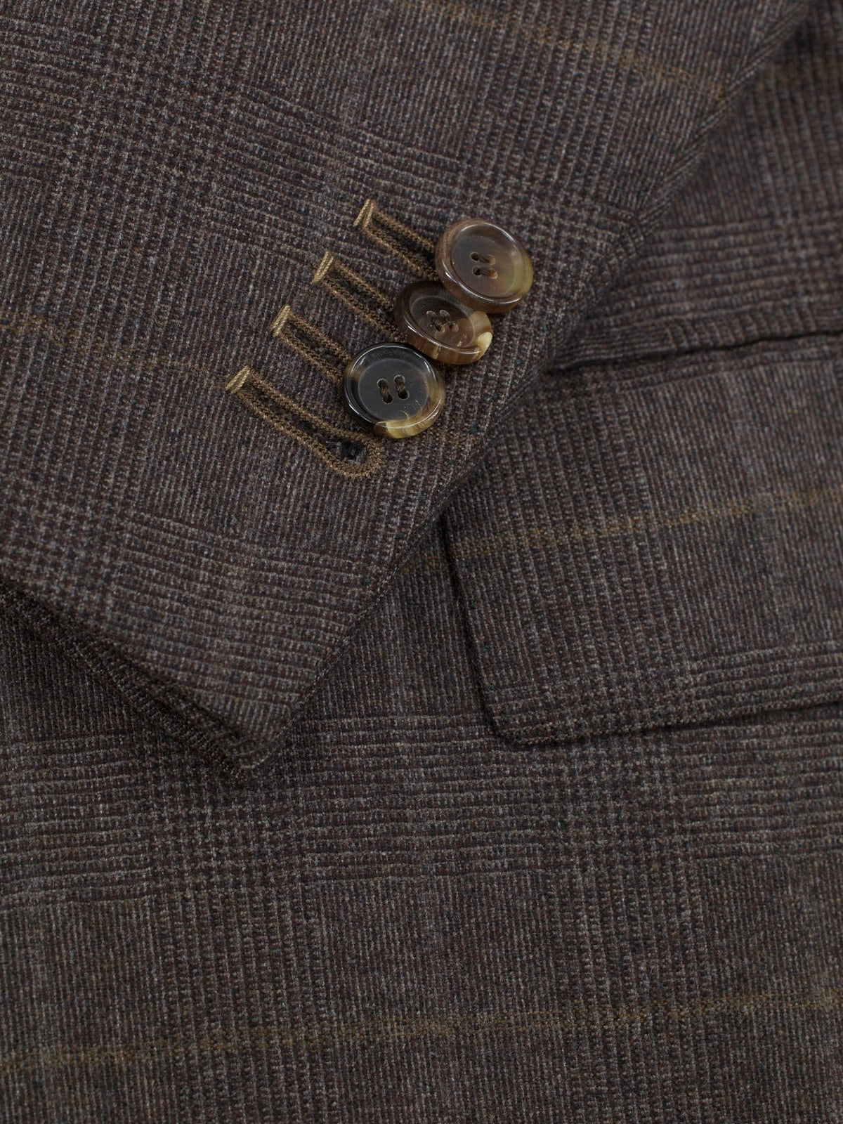 Cesare Attolini Dark Taupe Cashmere & Silk Checkered Winter Suit