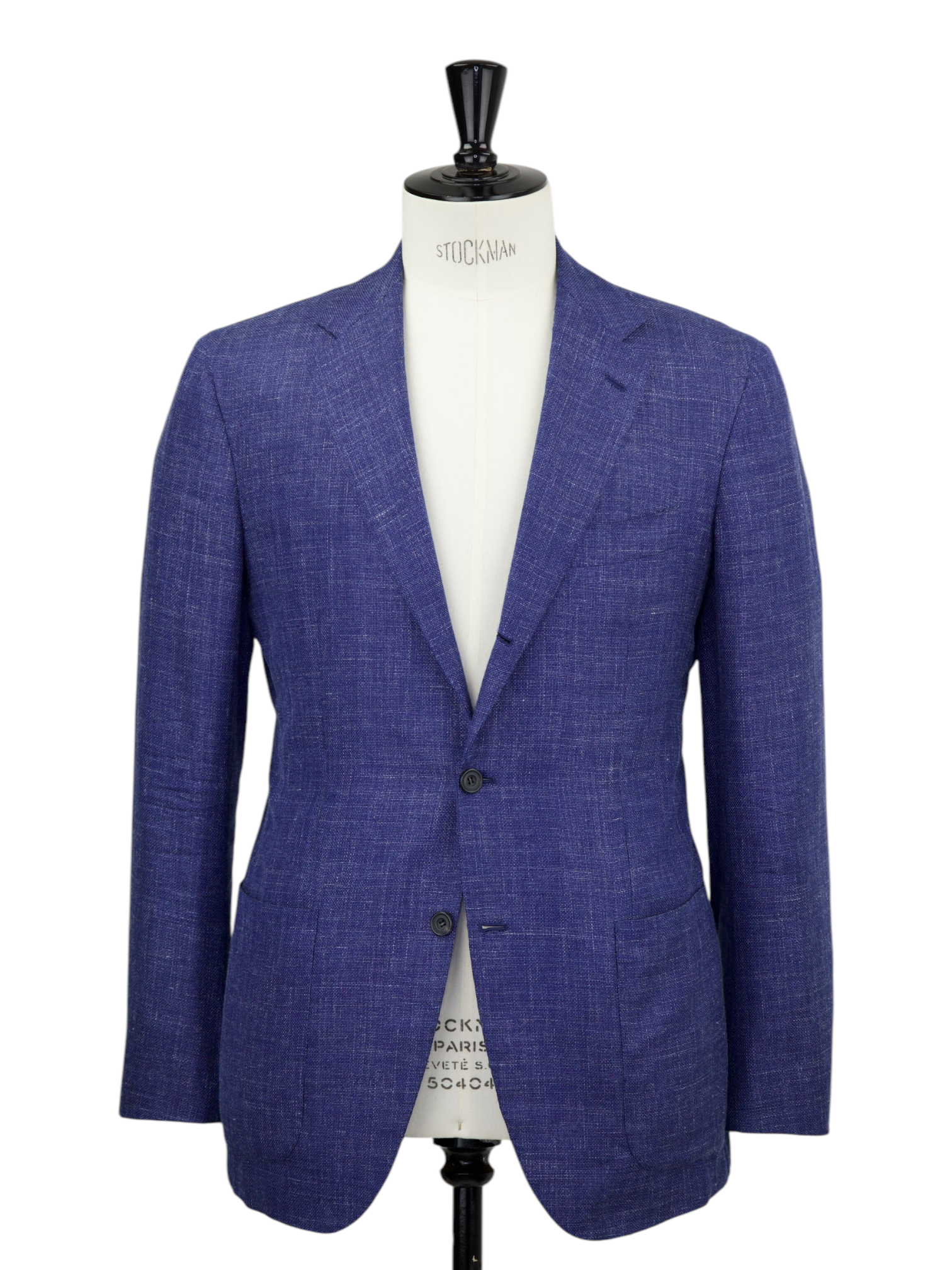 Kiton Light Blue Cashmere, Silk & Linen Basket-Weave Jacket