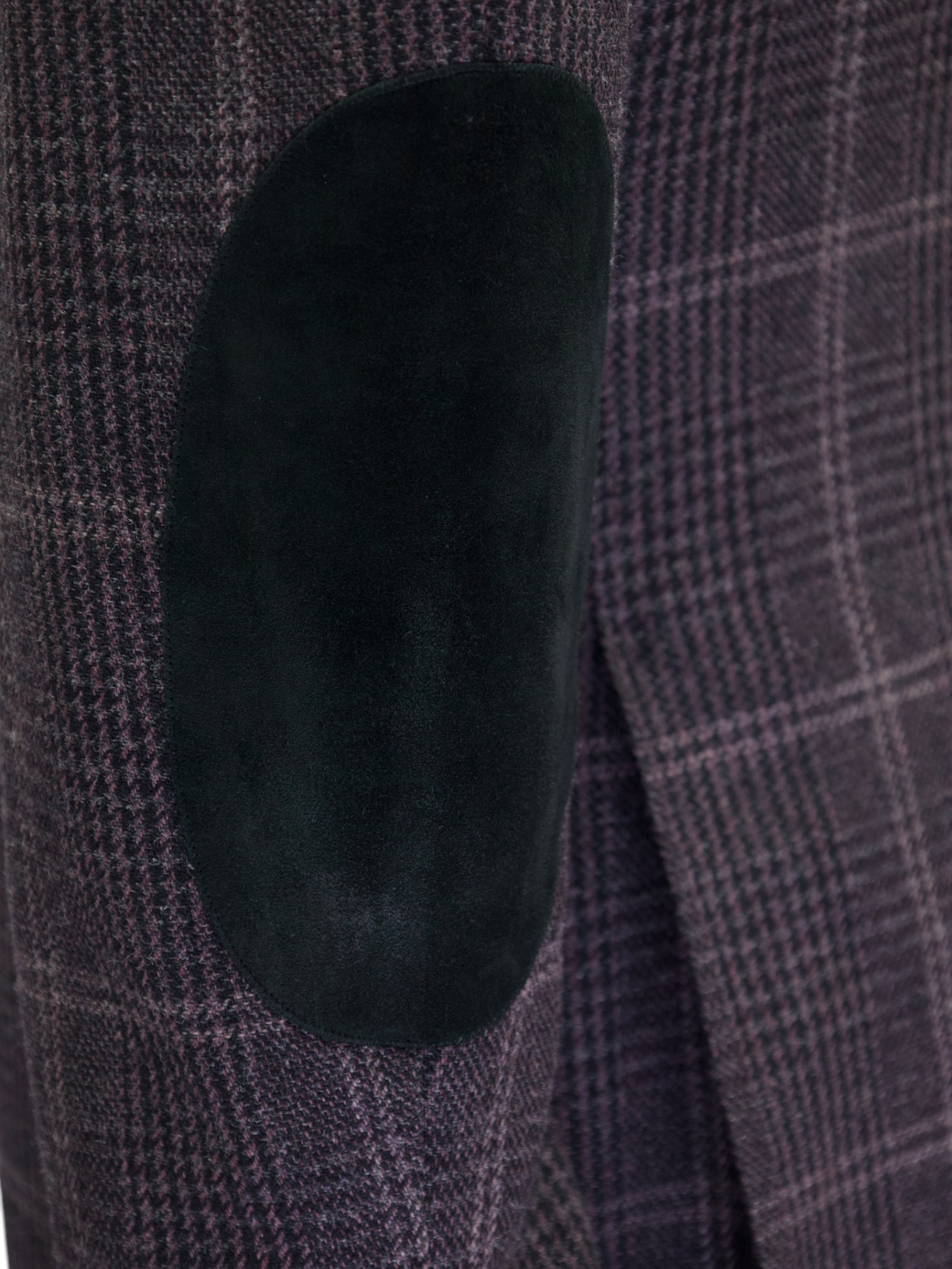 Tom Ford Dark Purple Wool & Silk Overcheck Windsor Jacket