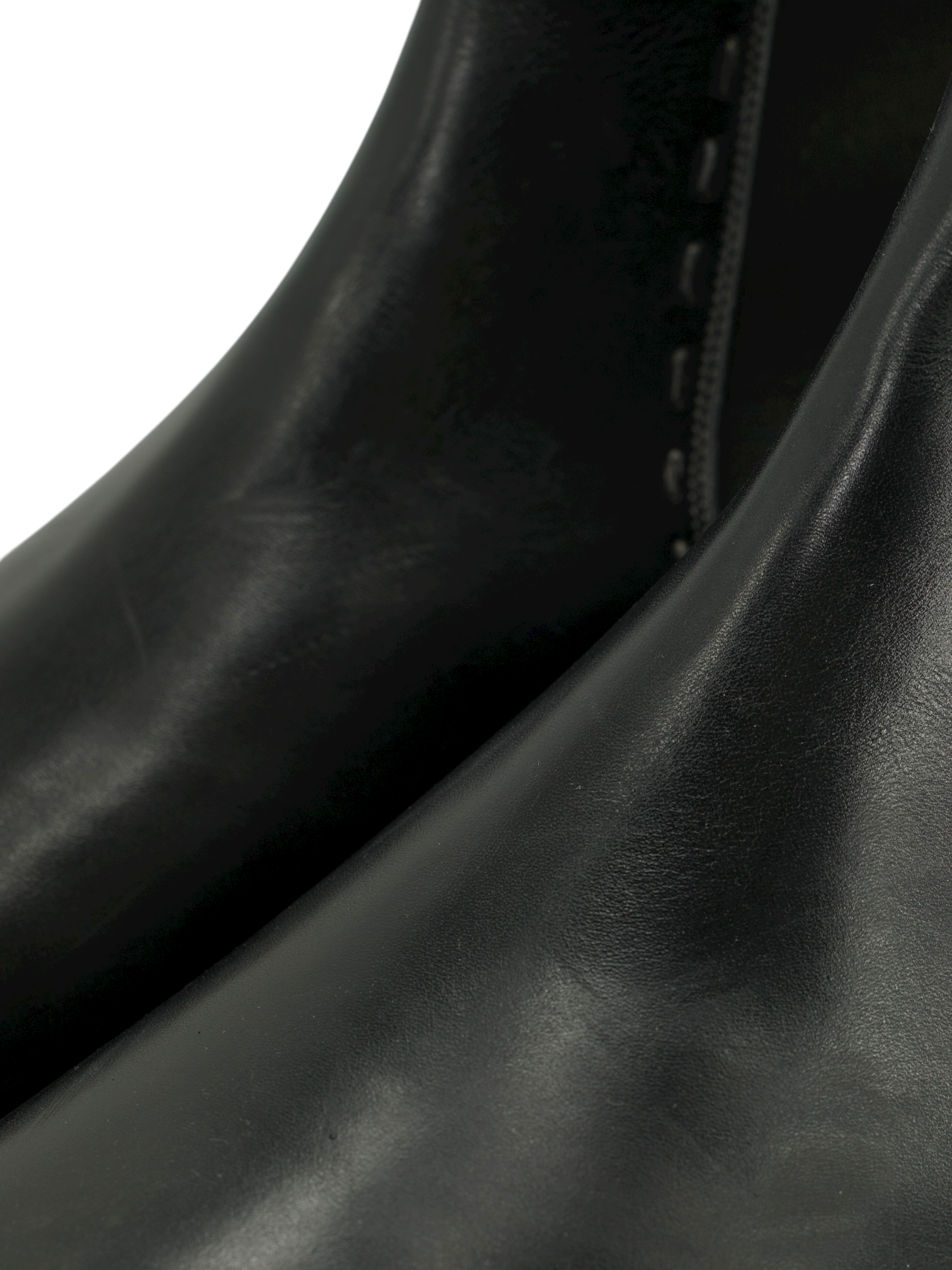 Santoni Black Calf Leather Chelsea Boot