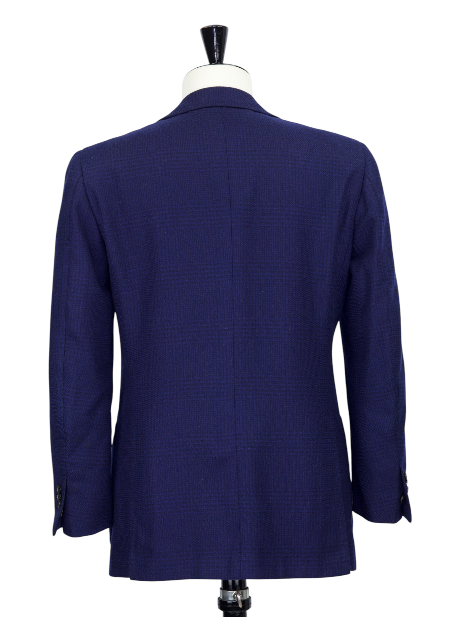 Cesare Attolini Blue Prince of Wales Check Cashmere Jacket