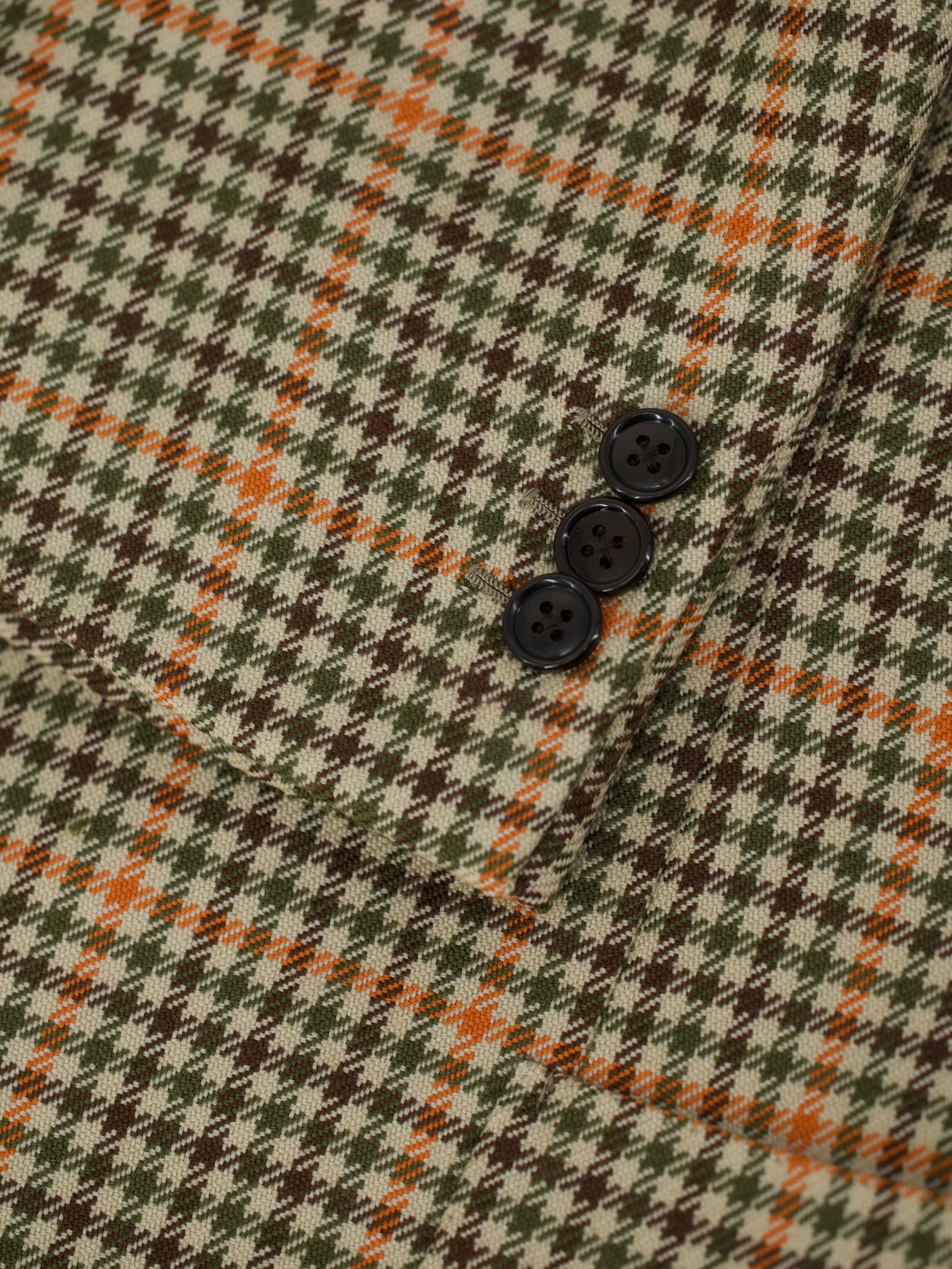 Brioni Brown & Orange Lambswool Windowpane Nomentano Jacket