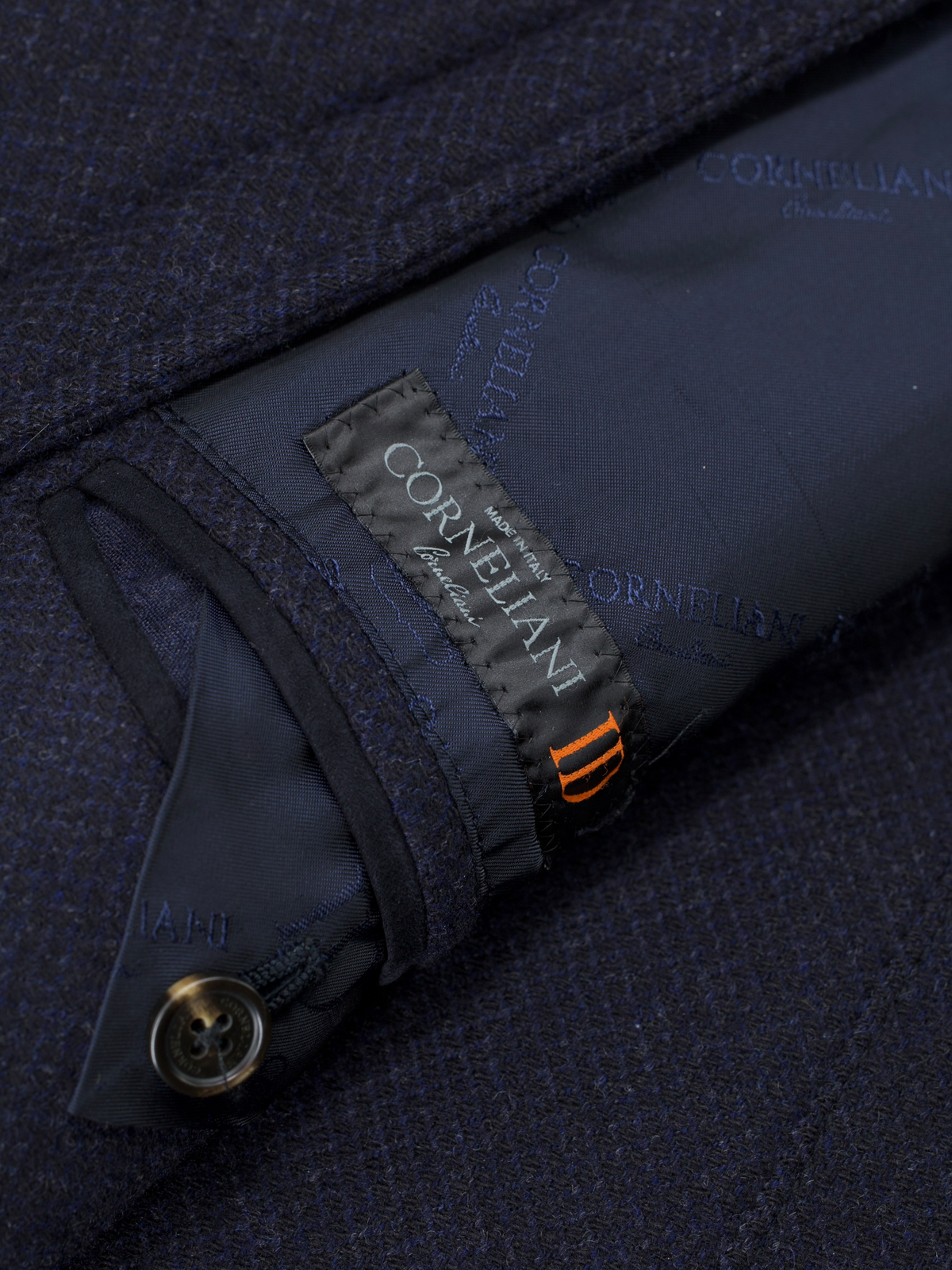 Corneliani ID Dark Blue Wool & Cashmere Milestone Fall Vespa Jacket