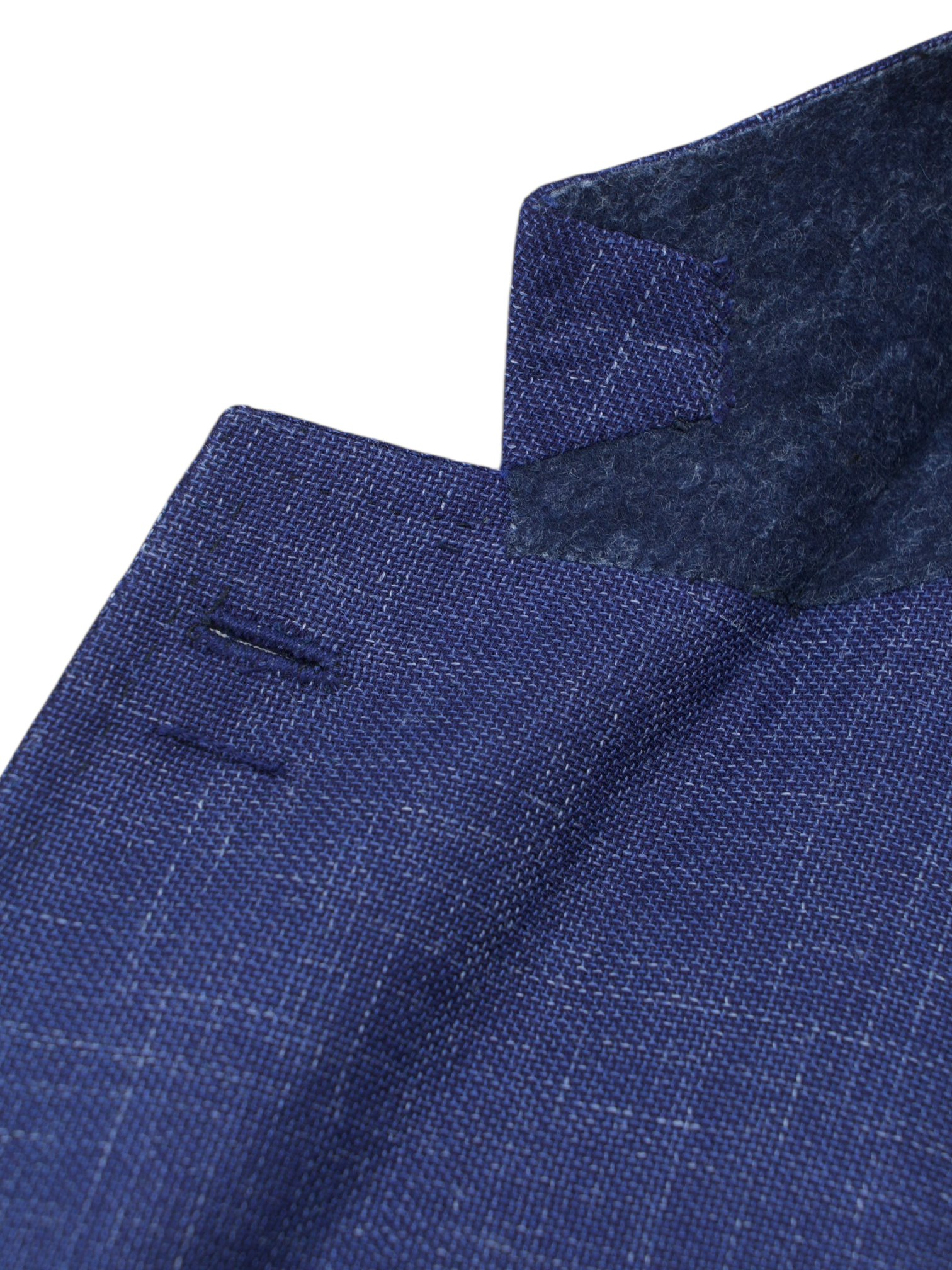Cesare Attolini Blue Wool, Silk & Linen Hopsack Jacket