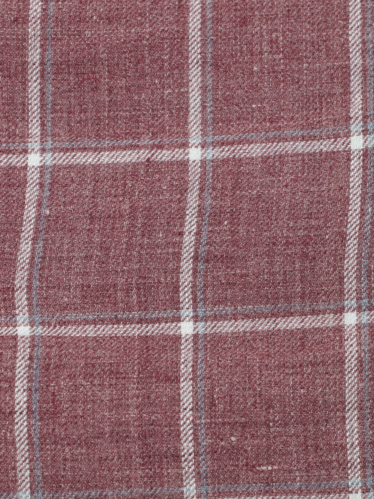 De Petrillo Old Pink & White Pure Linen Windowpane Jacket