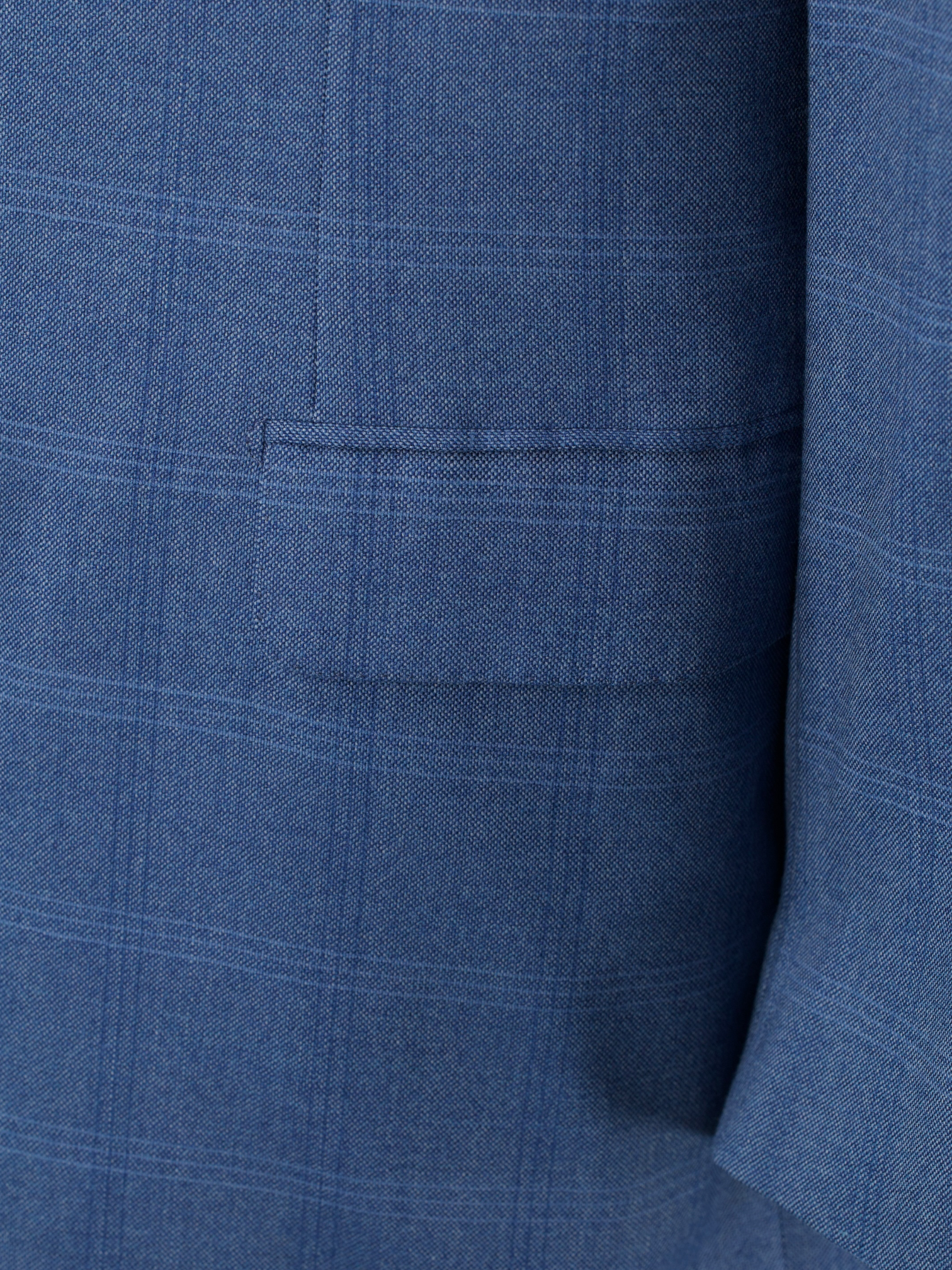 Brioni Light Blue Fine-Wool Windowpane Palatino Jacket
