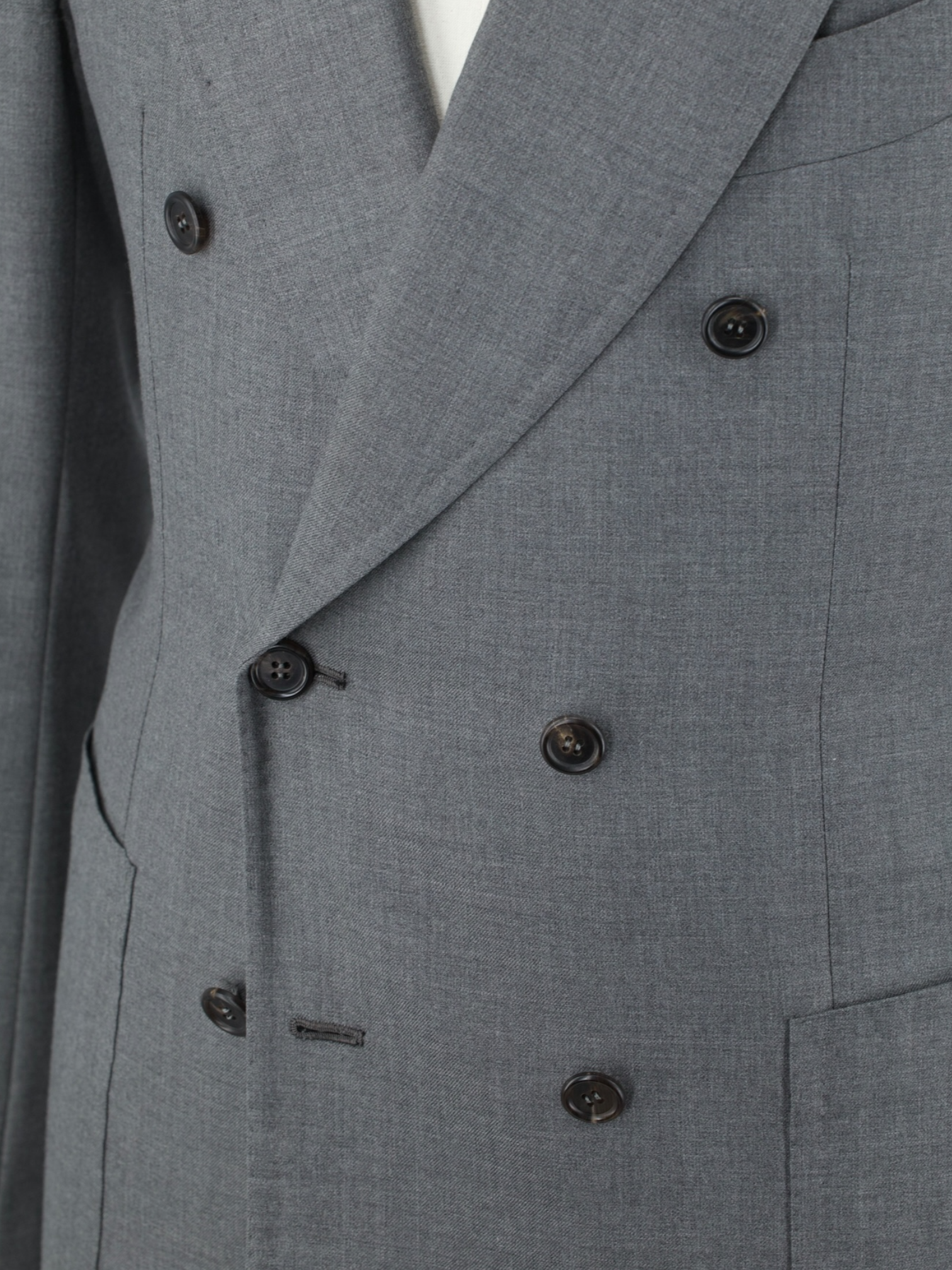 Orazio Luciano & Ambrosi Grey Double-Breasted Fine-Wool Twill Suit