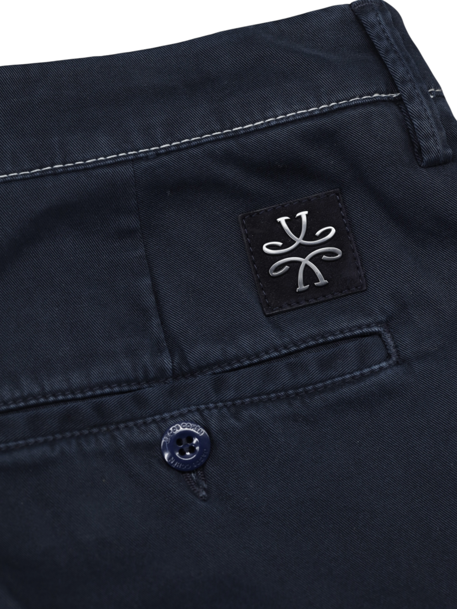 Jacob Cohen Navy Cotton & Stretch 5-Pocket Bobby Chino