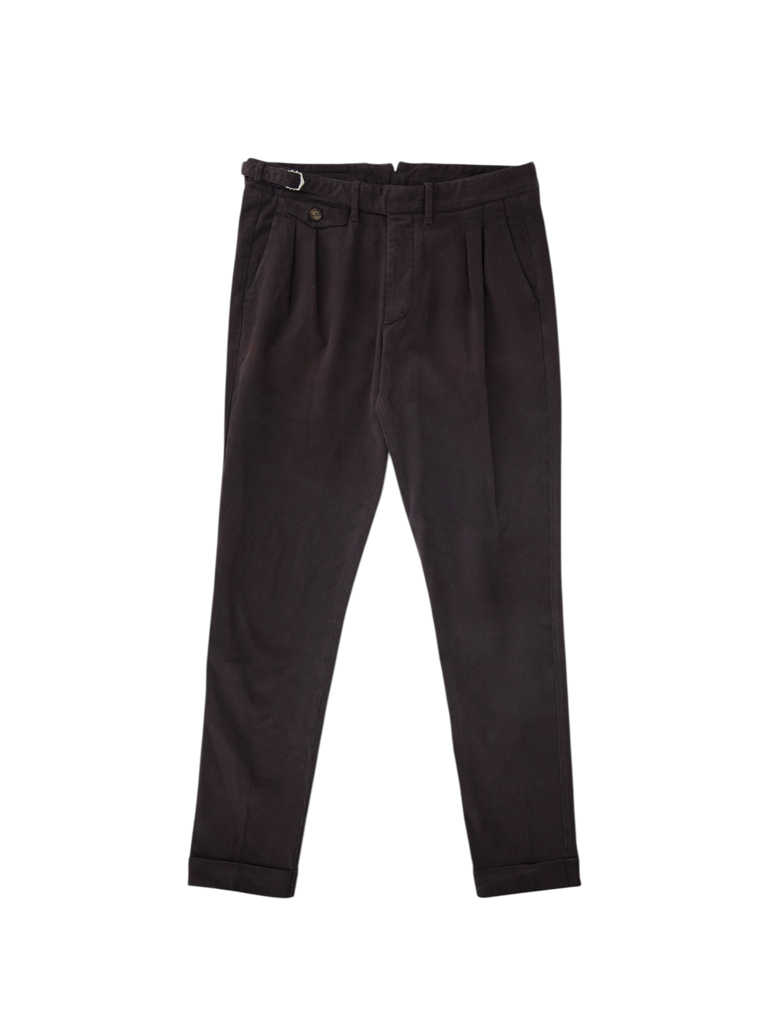 Eleventy Chocolate Brown Cotton & Stretch Sartorial Style "Pences" Trousers