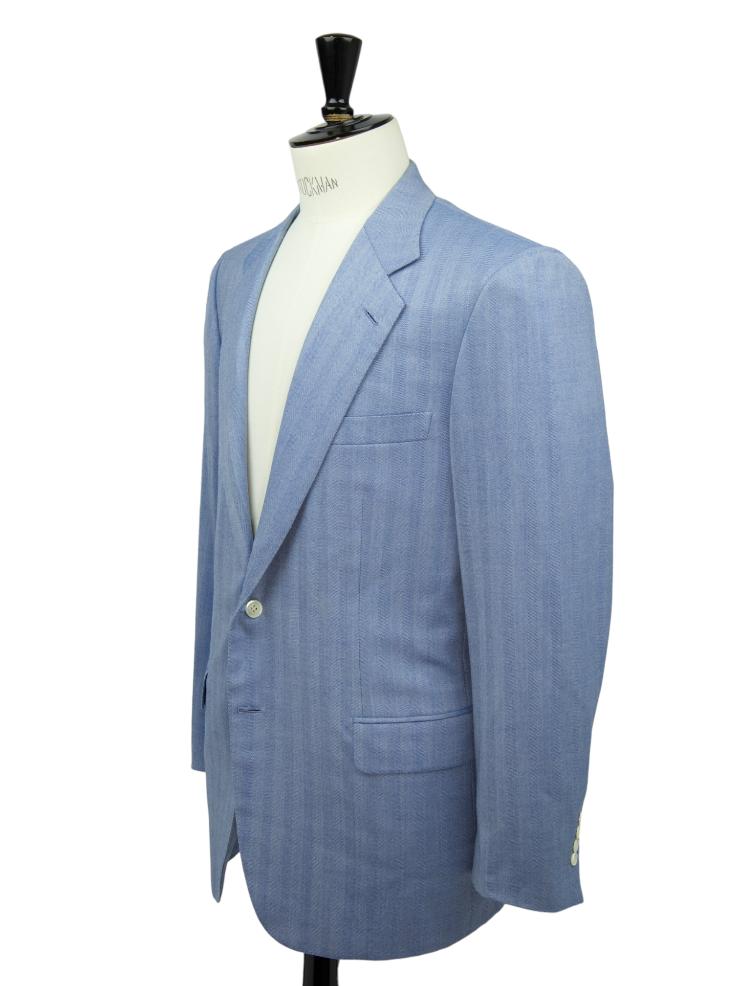 Brioni Light Blue Herringbone Palatino Blazer