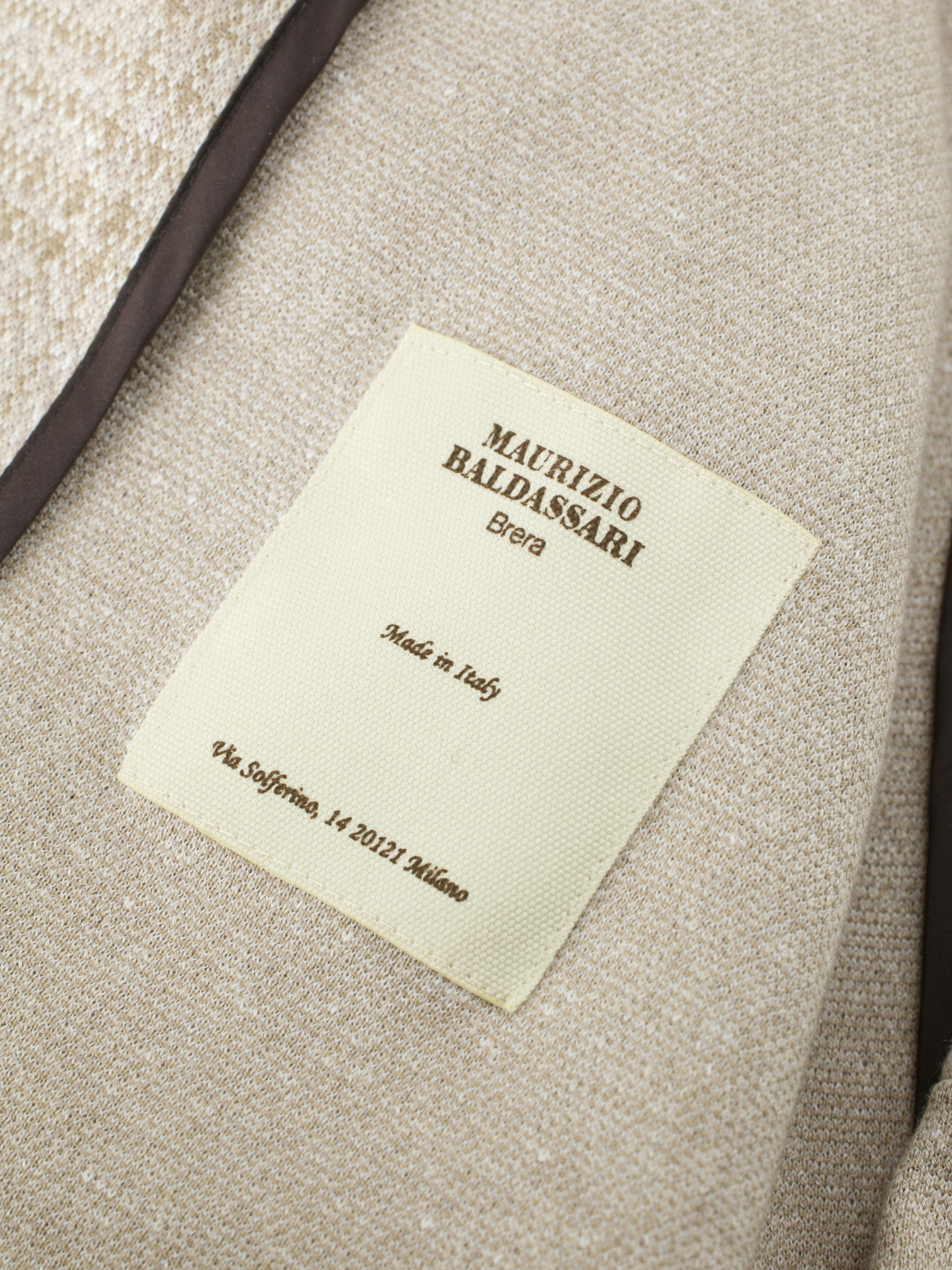 Maurizio Baldassari Sand Cotton, Silk & Linen Stand-Collar Jacket