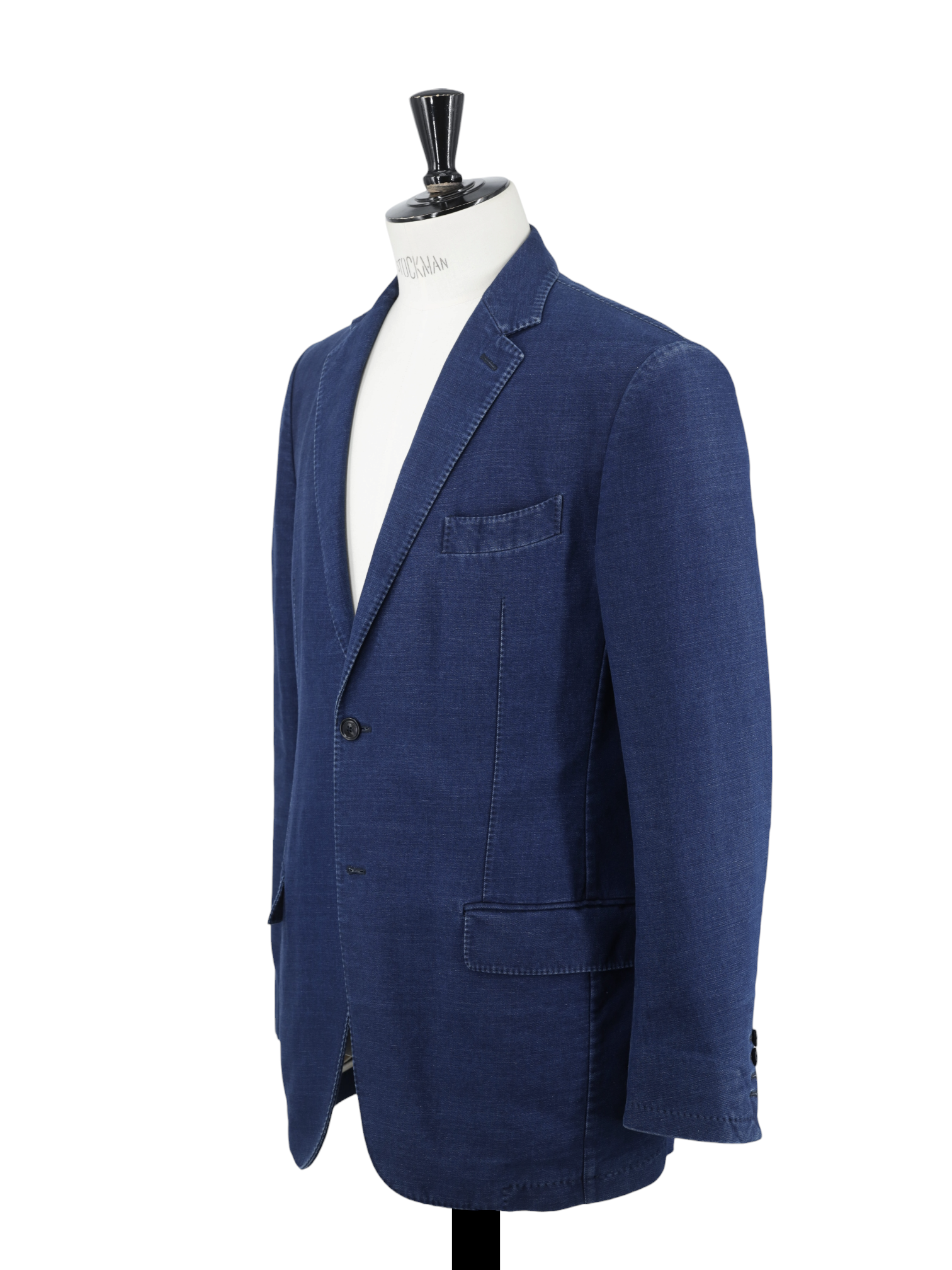 Ermenegildo Zegna Blue Cotton-Denim Twill Casual Jacket