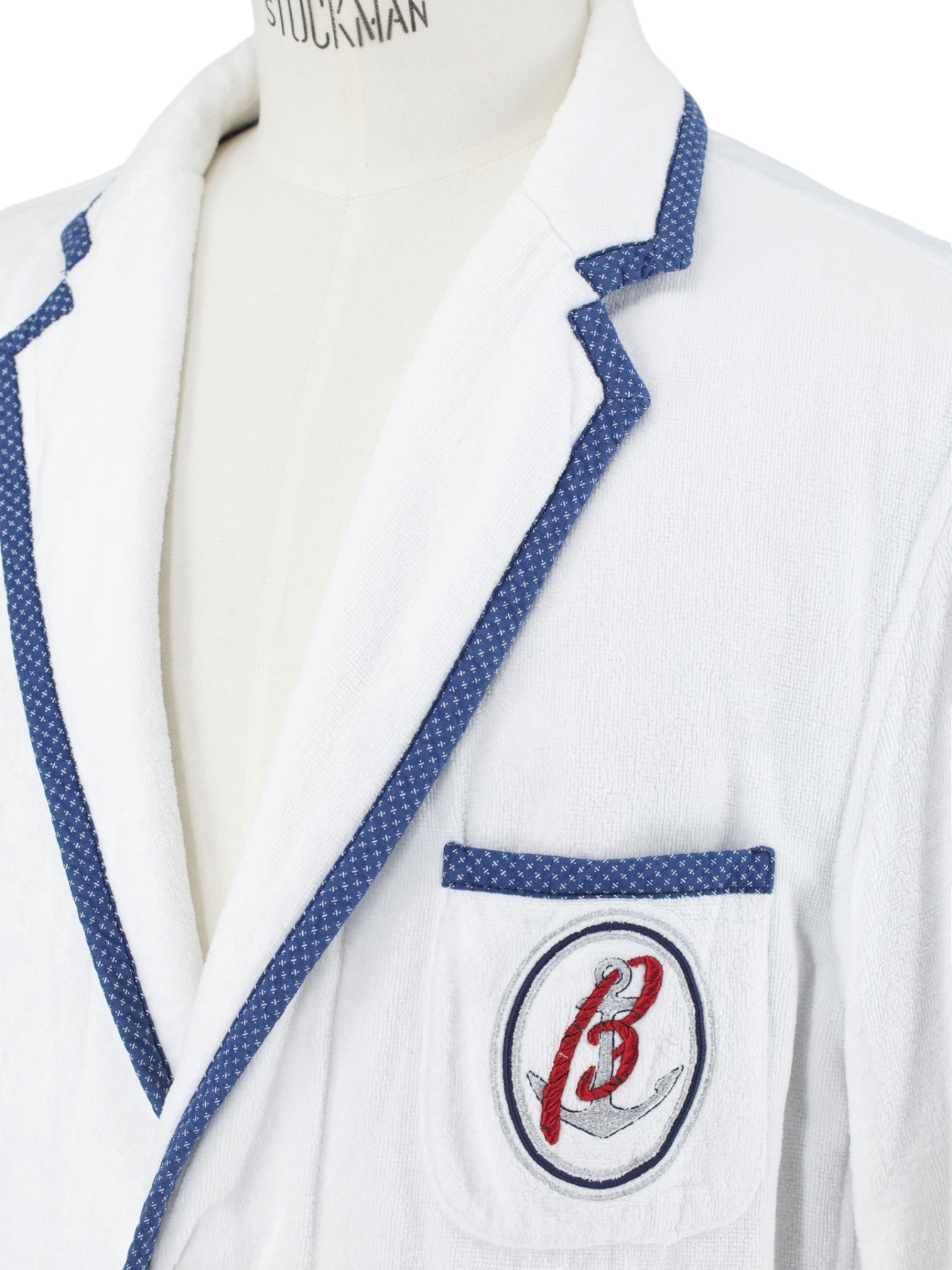Brioni White Cotton Terry Towelling Flâneur Jacket