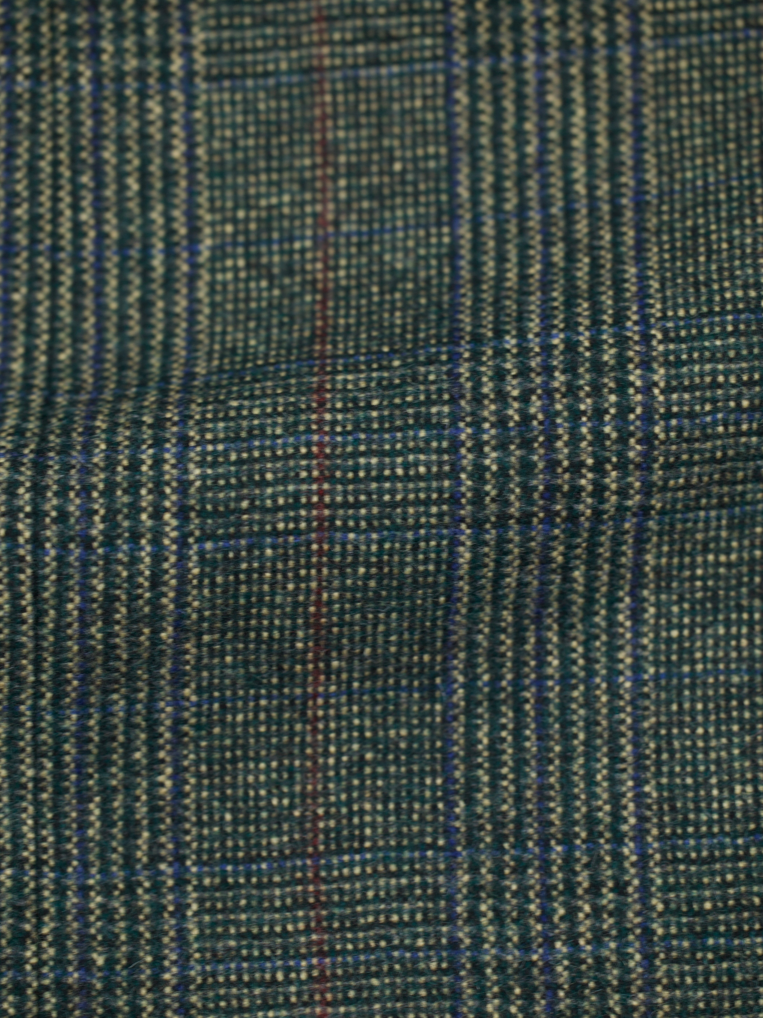 Kiton Moss Green Pure Cashmere Prince of Wales Jacket