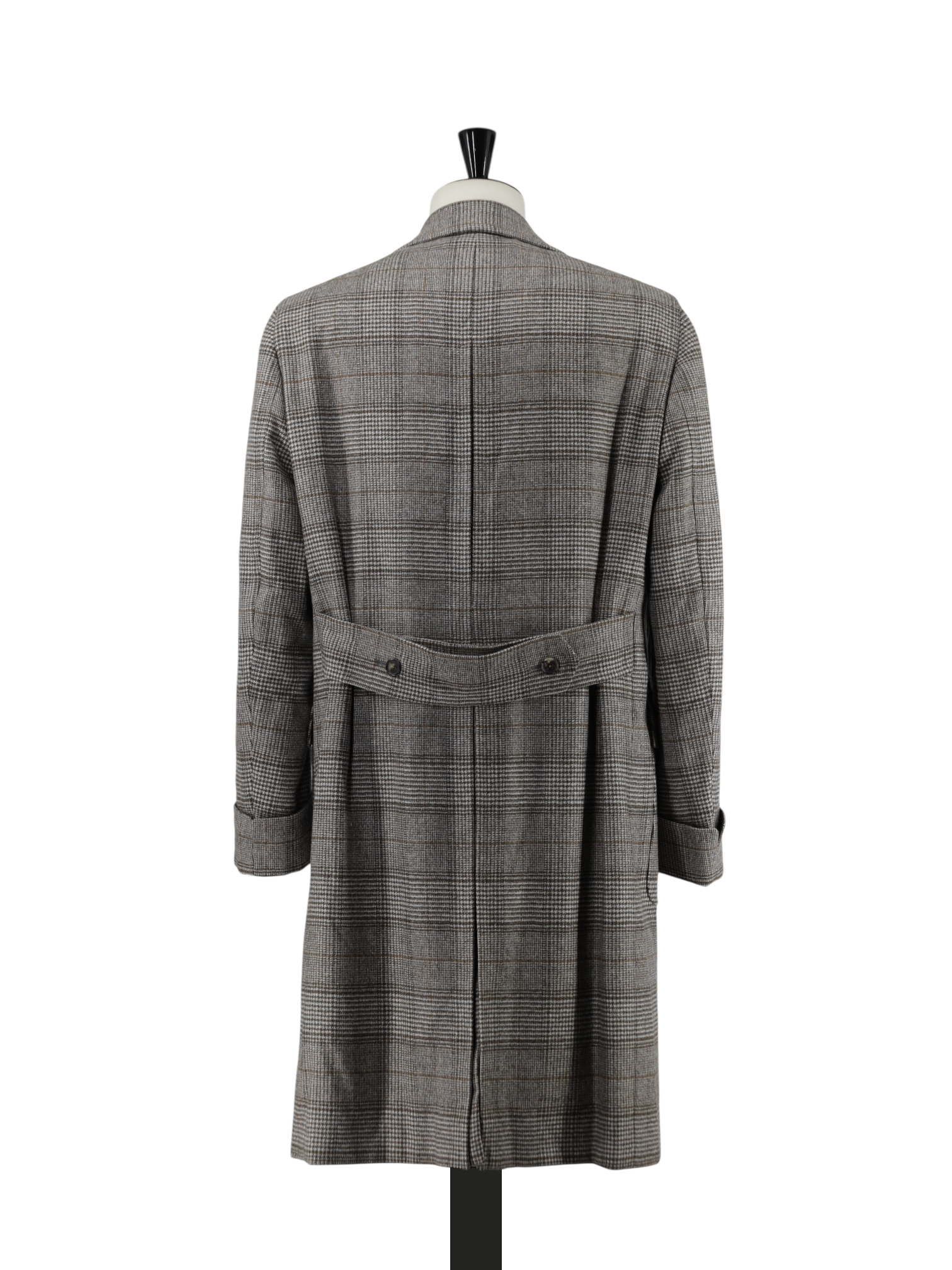 Caruso Light Brown Superfine "Zelander" Wool Prince of Wales Ulster Coat