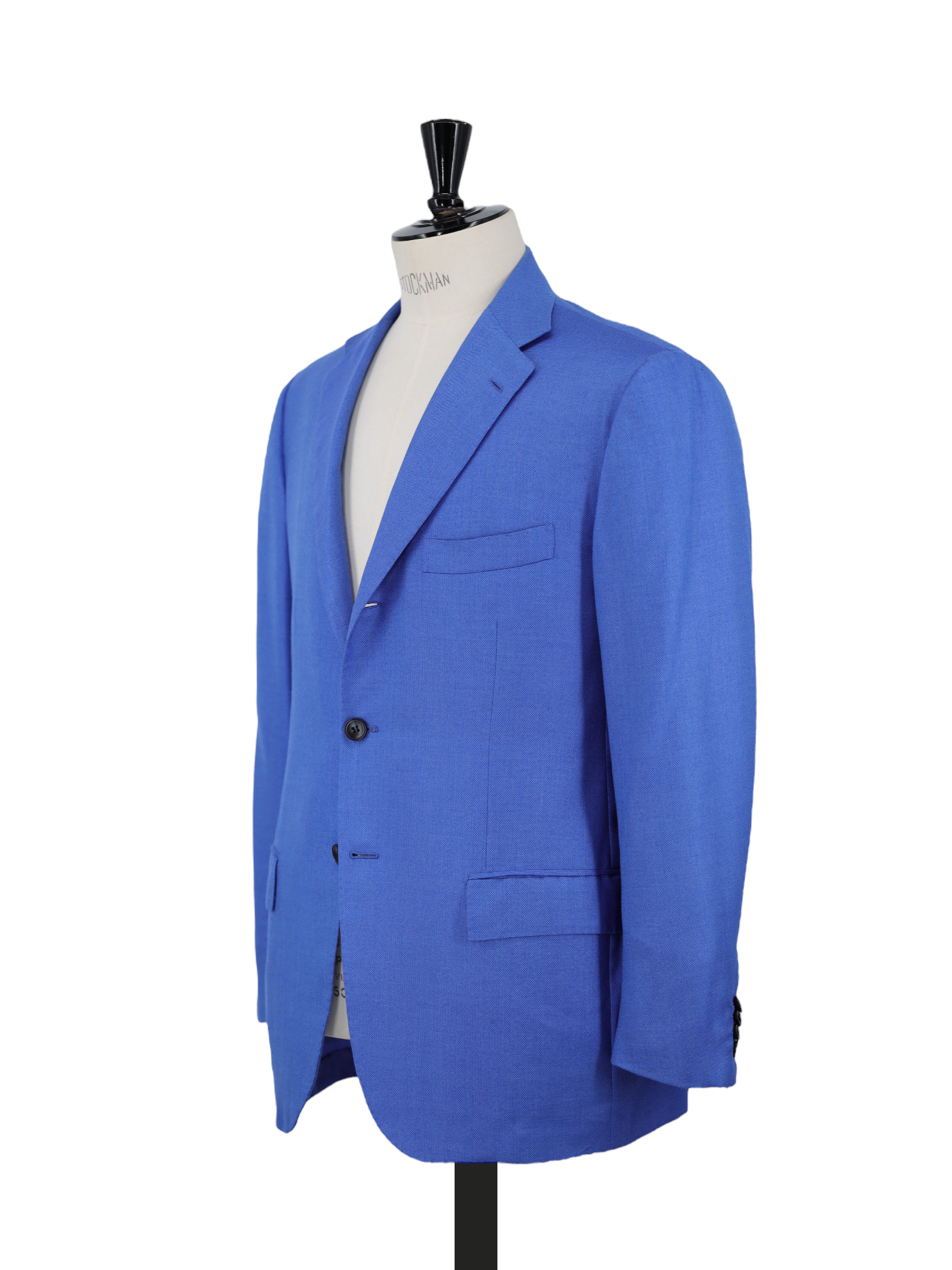 Kiton Cobalt Blue Cashmere & Silk Micro-Pattern Jacket