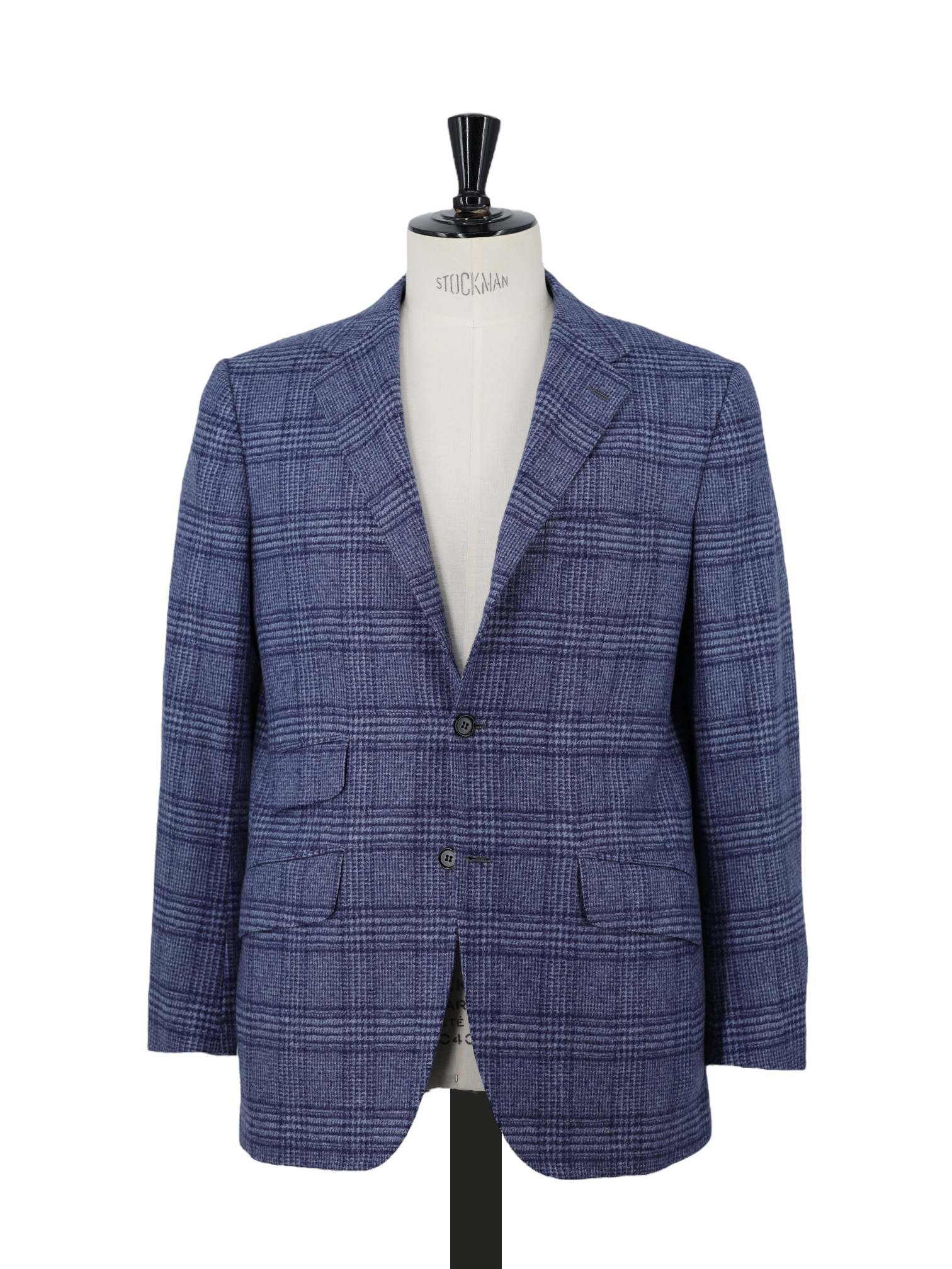 Kiton Bluette Pure Plushy-Cashmere Prince of Wales Winter Jacket