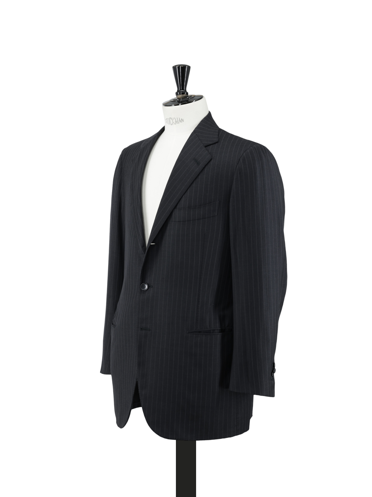 Cesare Attolini Anthracite Fine-Wool Pinstripe Suit