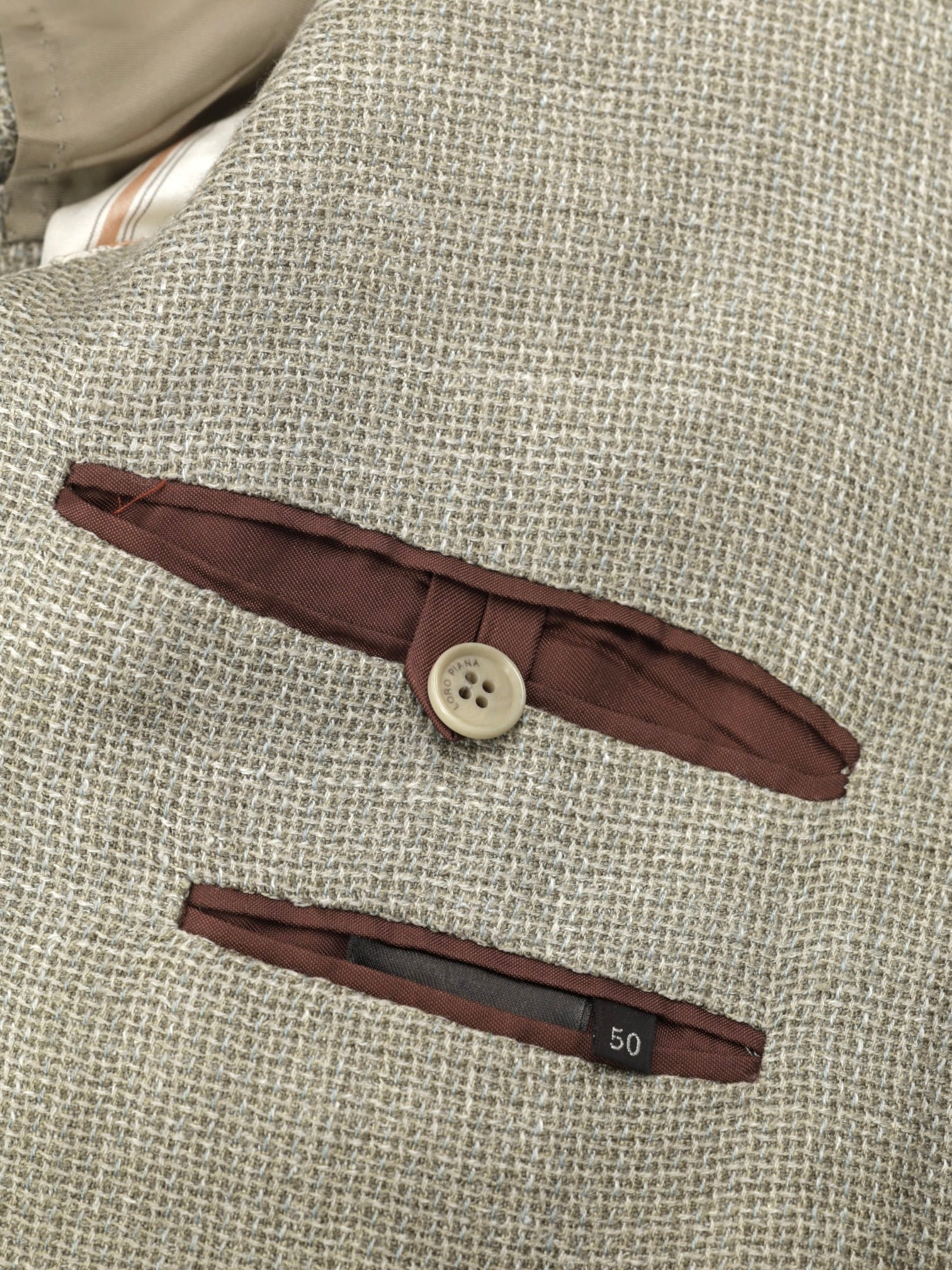 Loro Piana Pistache Green Wool, Silk & Linen Plain-Weave Jacket
