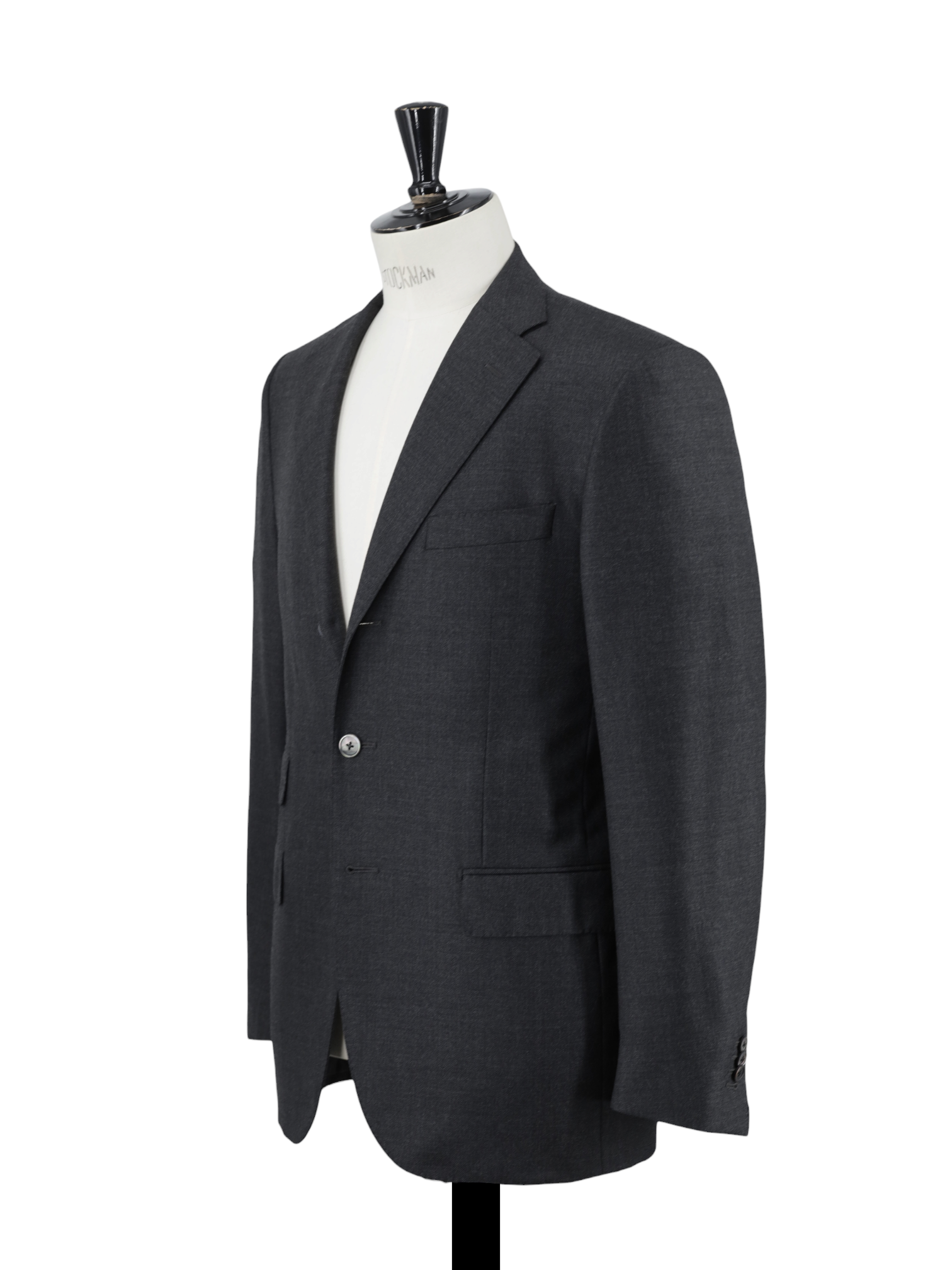 Corneliani Dark Grey Gabardine-Wool Twill Leader Suit