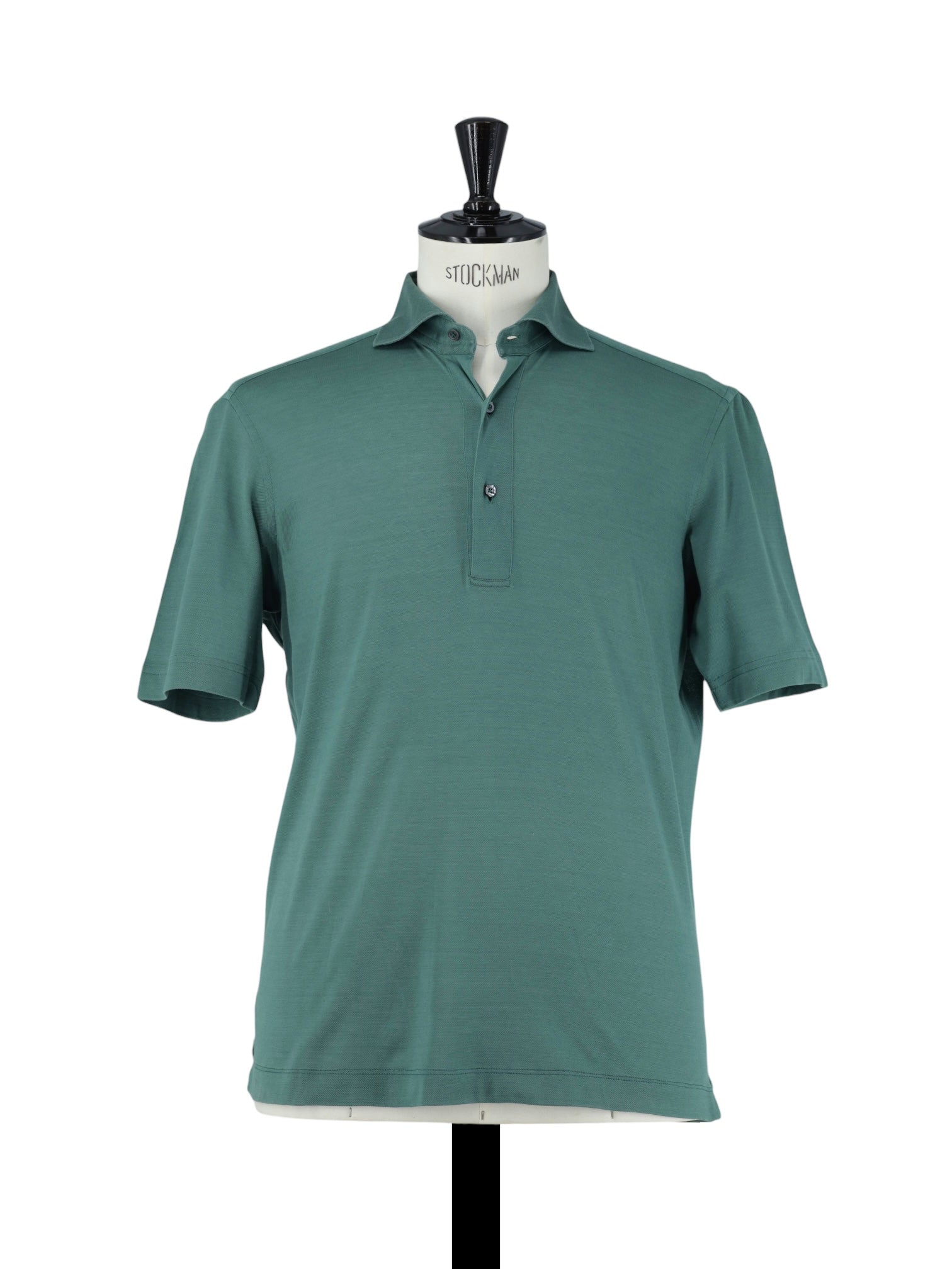 Fray Verdigis Green Pique-Knitted Cotton Short-Sleeve Shirt